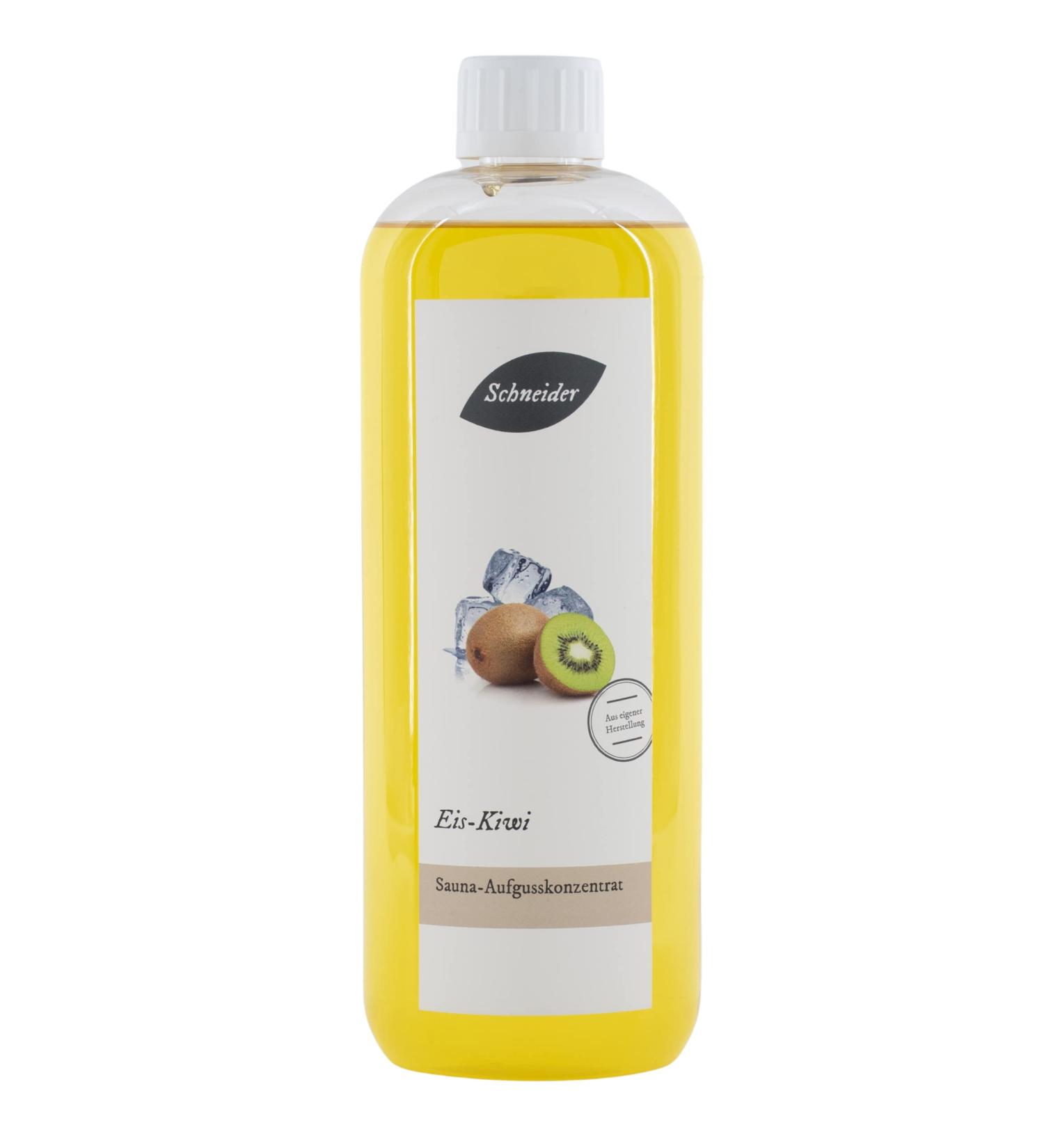 Saunabedarf Schneider Ice-Kiwi Infusion Concentrate - 1000ml Fruity-Fresh Sauna Essence for Ultimate Relaxation - Buy Online on GoSupps.com