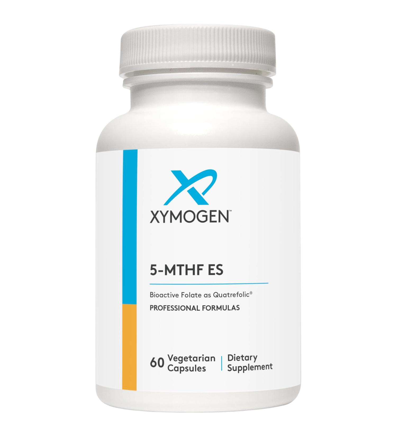 XYMOGEN 5-MTHF ES - 17,000 mcg DFE - Bioactive Folate Supplement as Quatrefolic - Mood, Cardiovascular + Methylation Support - Vitamin B Methyl Folate as L Methylfolate (60 Capsules) - Buy Online on GoSupps.com