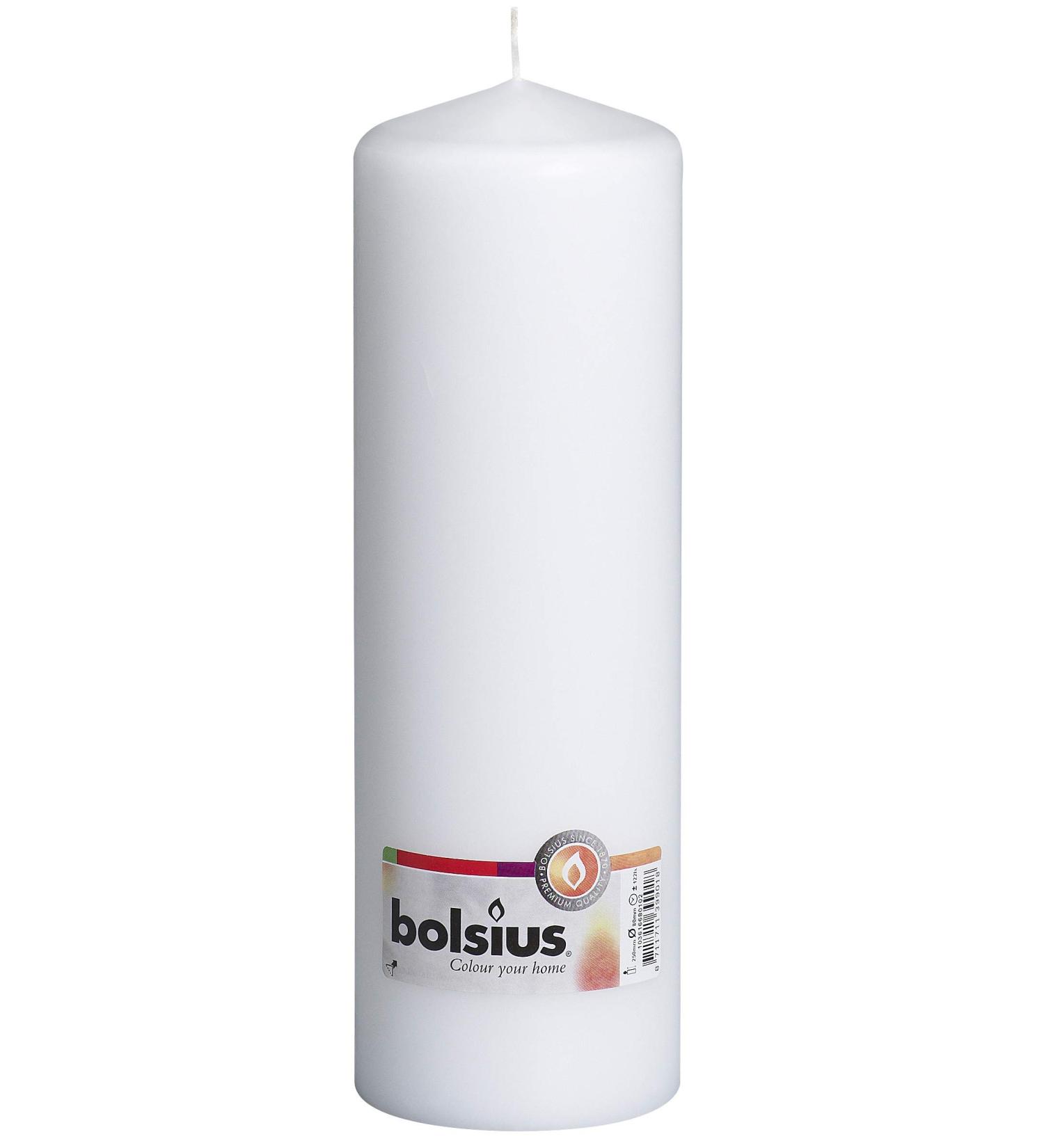 Buy Ivyline White Pillar Candle 250x80mm | Premium Quality Candle for Home D cor | International Shipping - Buy Online on GoSupps.com