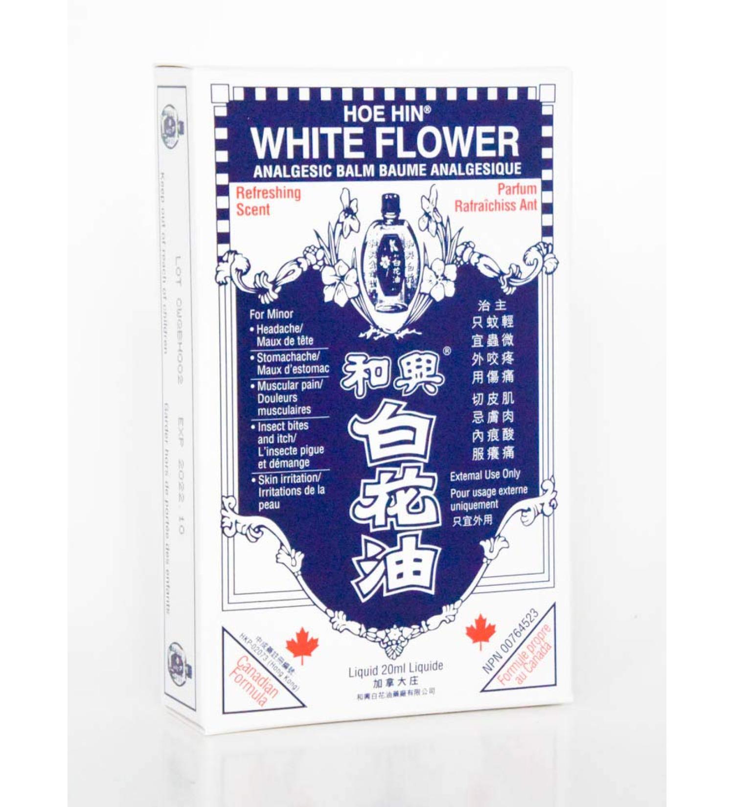 Hoe Hin White Flower Analgesic Balm "White Flower Oil" 20ml - Buy Online on GoSupps.com