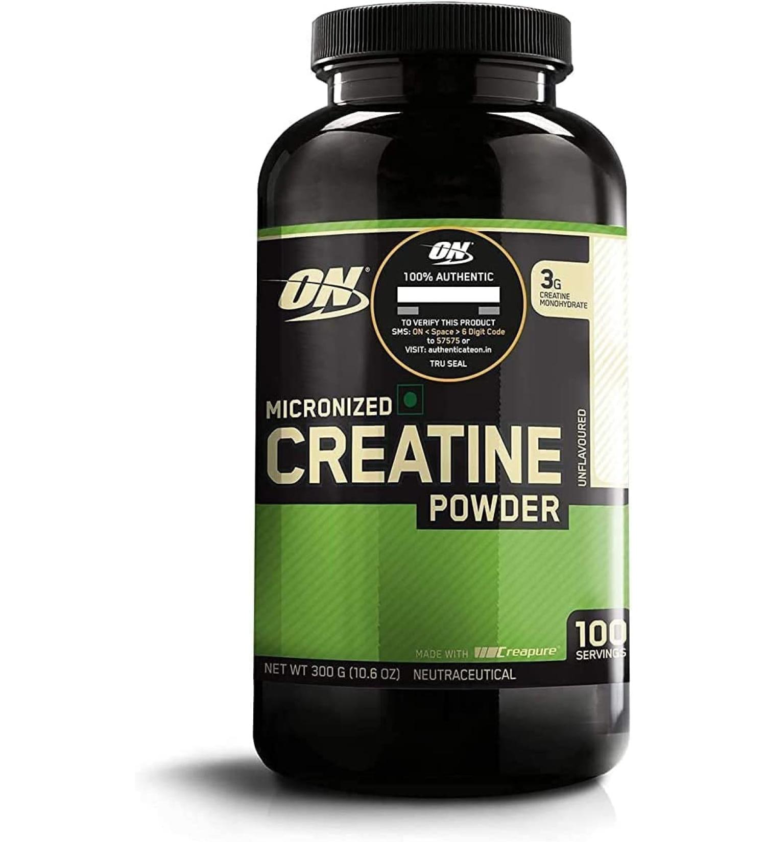 CROW Optimum Nutrition (ON) Micronized Creatine Monohydrate Powder 300 Grams (Unflavored) - Buy Online on GoSupps.com