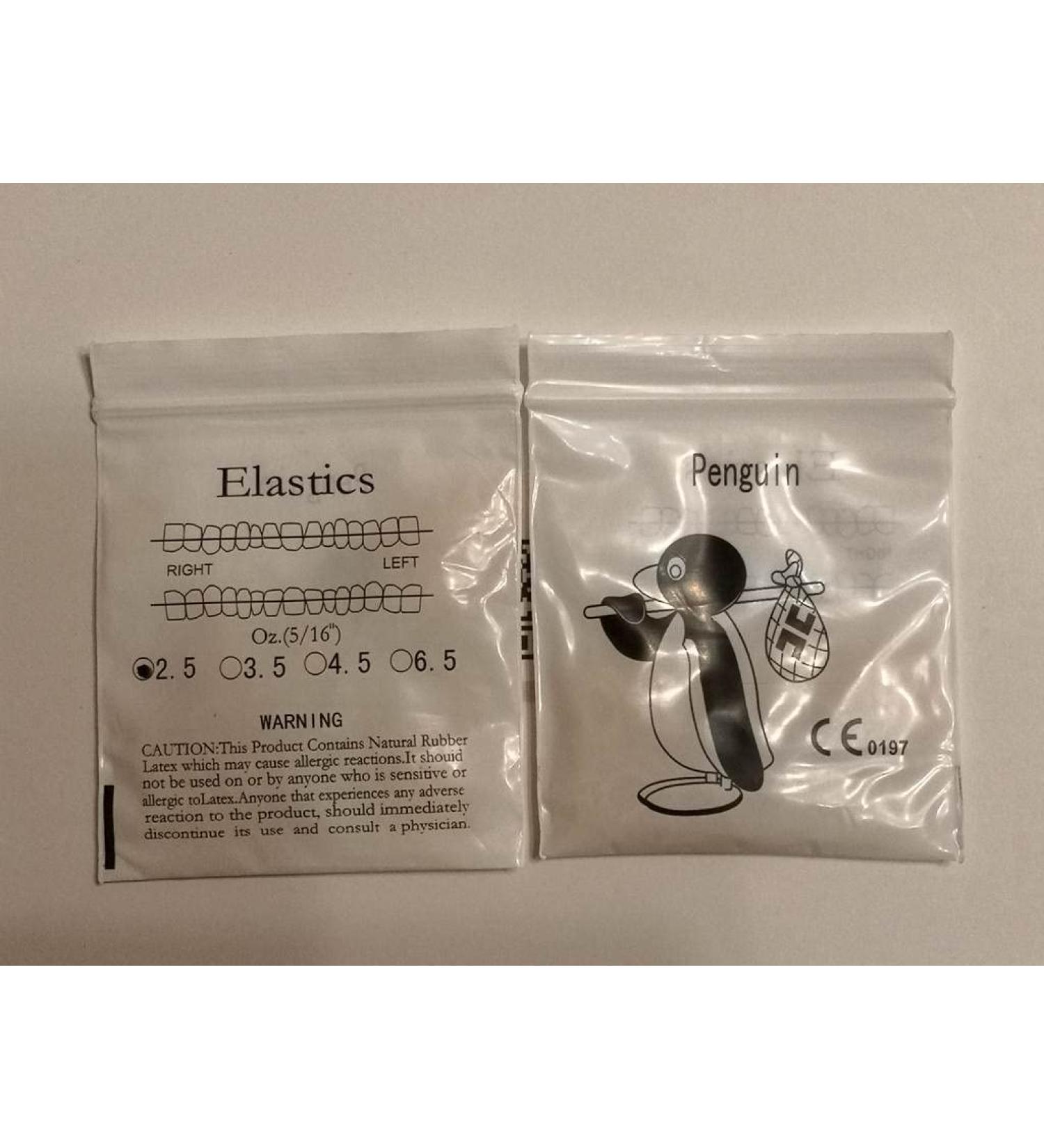 2pack Dental orthodontic latex elastics 2.5oz 5/16inch orthodontic latex elastics