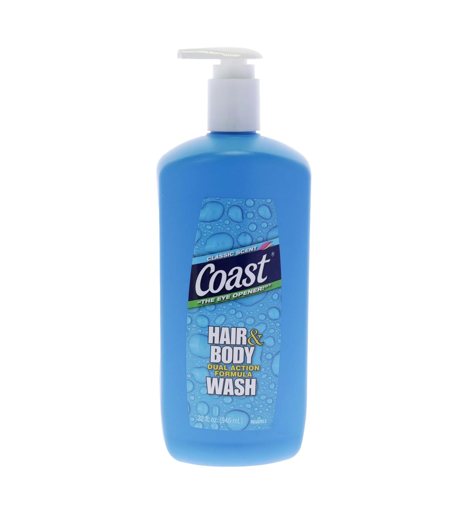 Coast Classic Scent Body Wash - Hair and Body Dual Action Formula Shower Gel Body Wash - Deep-Cleansing Gel Texture - Hydrating Body Wash - 946 ml - Buy Online on GoSupps.com