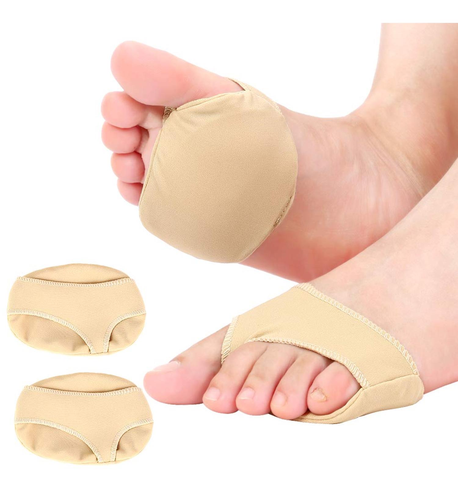 Medium Footed Sleeves with Gel Pillow - Lightweight Forefoot Cushion for Men & Women | Relieve Metatarsalgia Bursitis Neuromas & Plantar Warts - 1 Pair - Buy Online on GoSupps.com