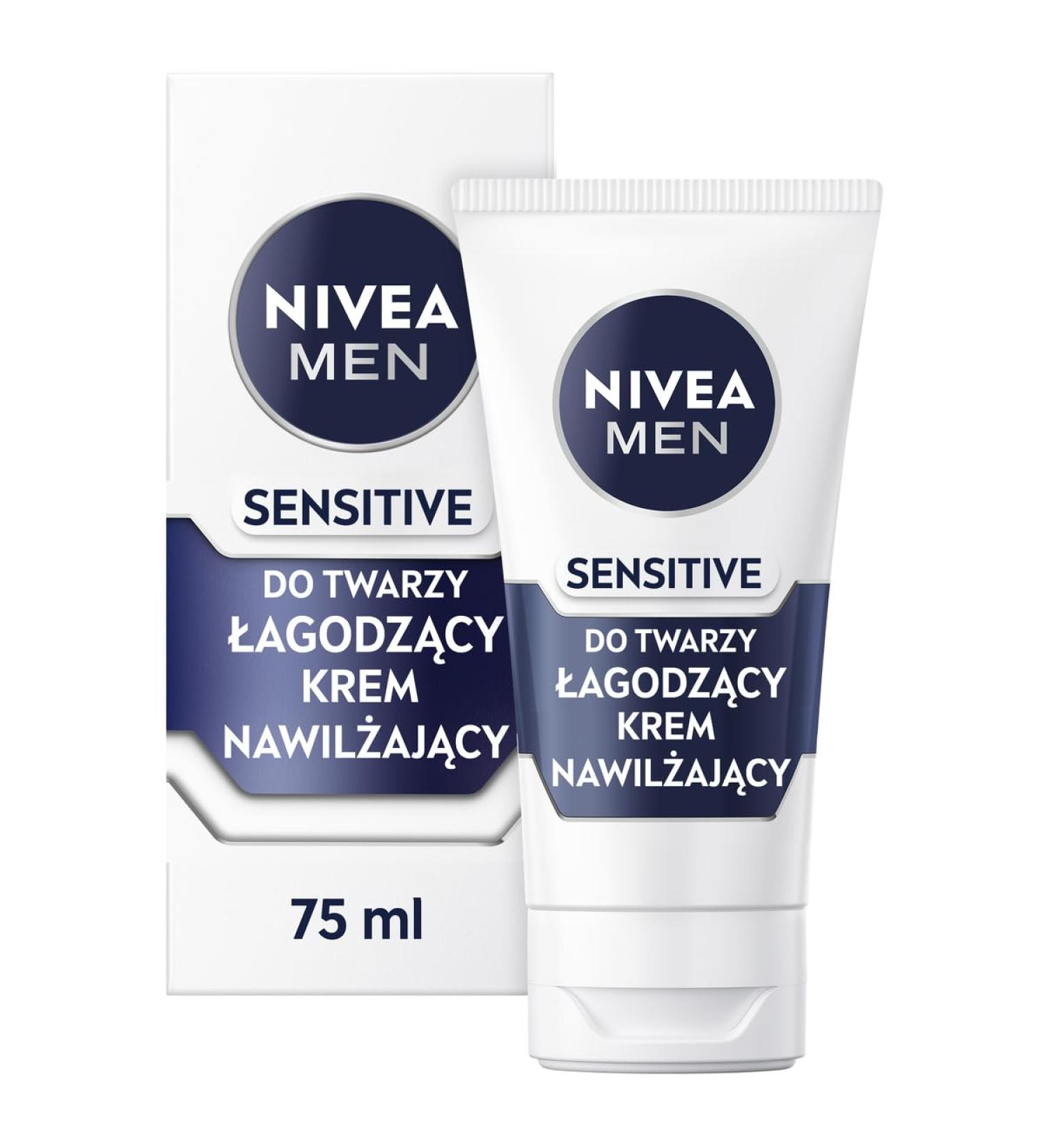 Nivea For Men Sensitive gentle face cream 75 ml - Buy Online on GoSupps.com