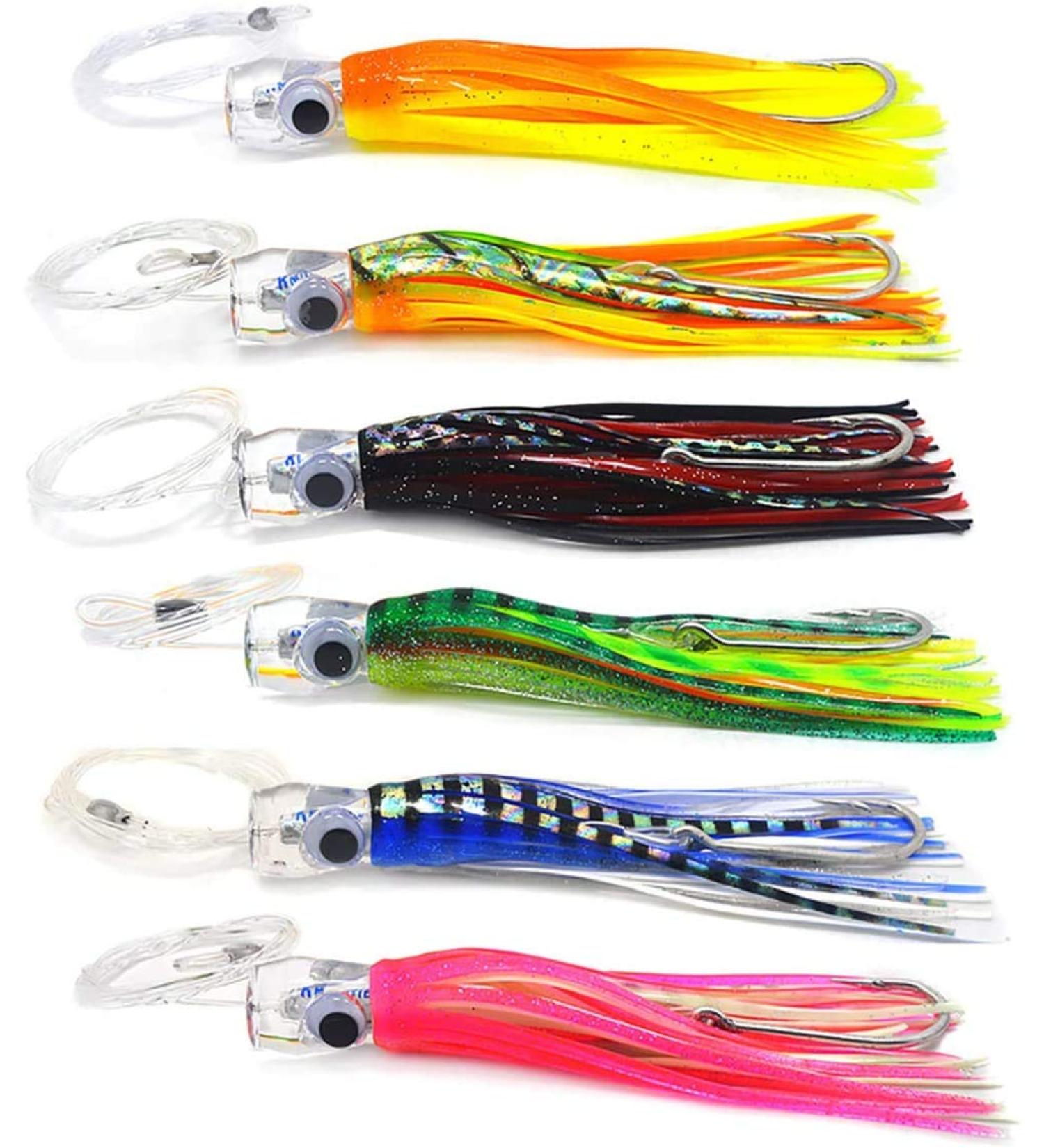 Buy ANCLLO 6pcs Fishing Lures for Tuna Mahi Dolphin Durado Wahoo & Octopus - Freshwater & Saltwater - International Shipping Available - Buy Online on GoSupps.com