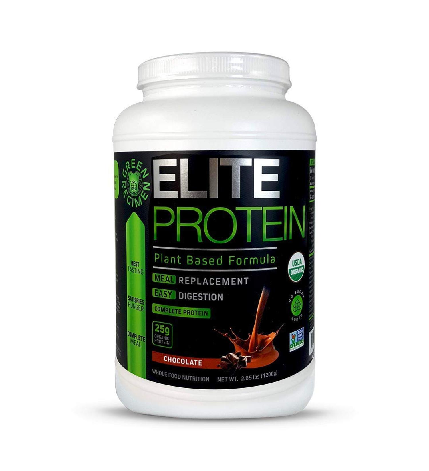 Organic Plant Based Chocolate Protein Powder - Pea & Hemp Blend for Muscle Recovery - 30 Servings, 2.64 lb - USDA Organic, Non-GMO, Dairy-Free, Vegan - Buy Online on GoSupps.com