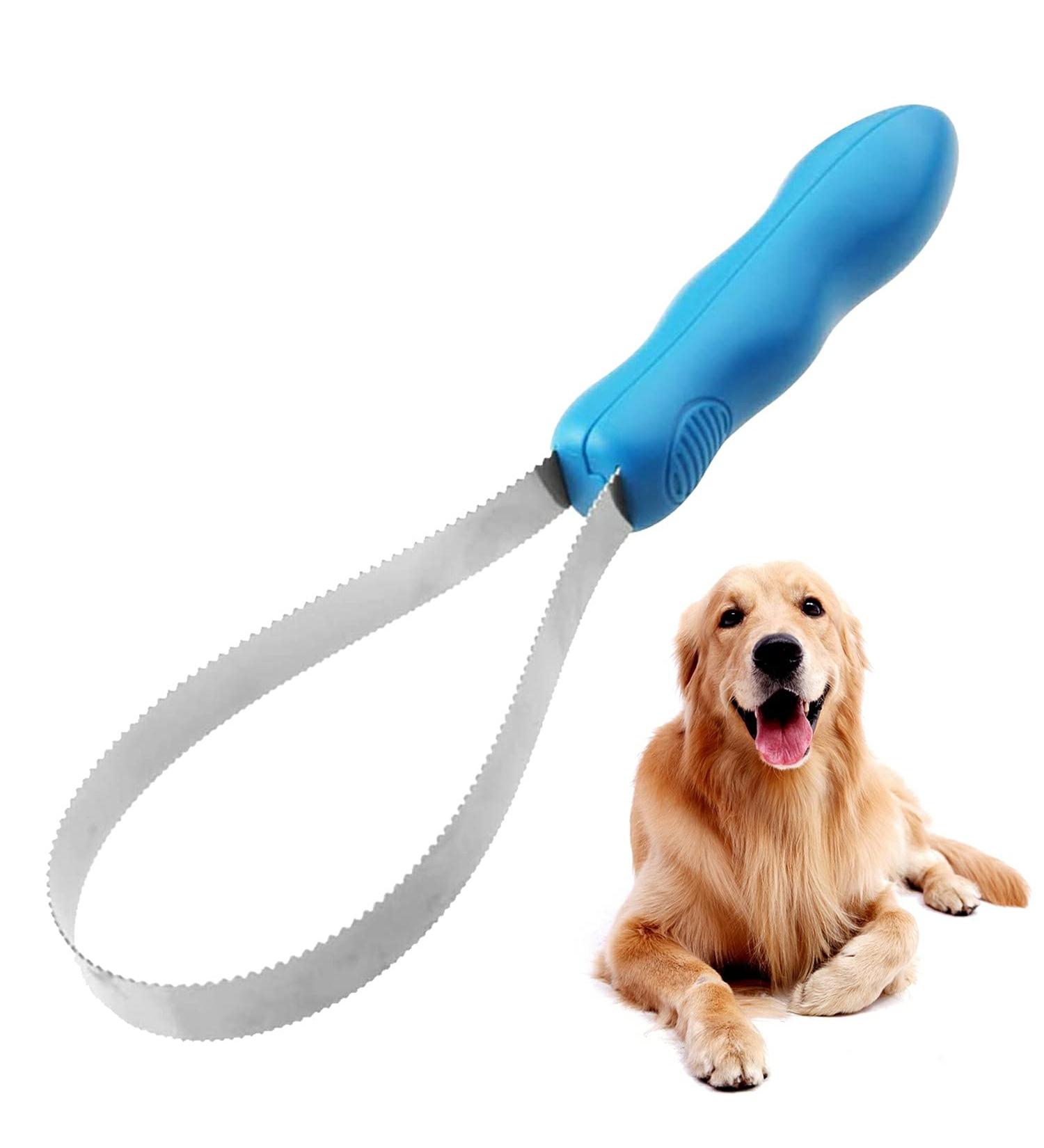 WADY Dog Deshedding Loop Brush 1PC Double-Sided Shedding Blade Dogs Shedding Brush Stainless-Steel Grooming Tool Dog Shedding Tool with Stainless Steel Blade for Dog and Cat Blue (Blue) - Buy Online on GoSupps.com