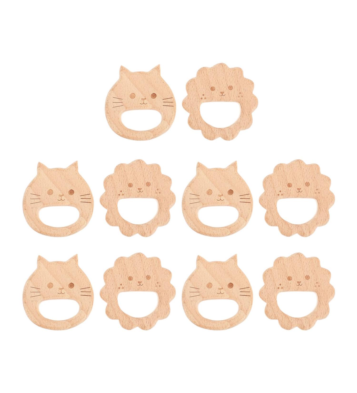 ORFOFE Molar Sensory Chewing Teether - Infant Safe Wooden Toy for Soothing and Self-Soothing - Adorable Toddler Plaything - Buy Online on GoSupps.com