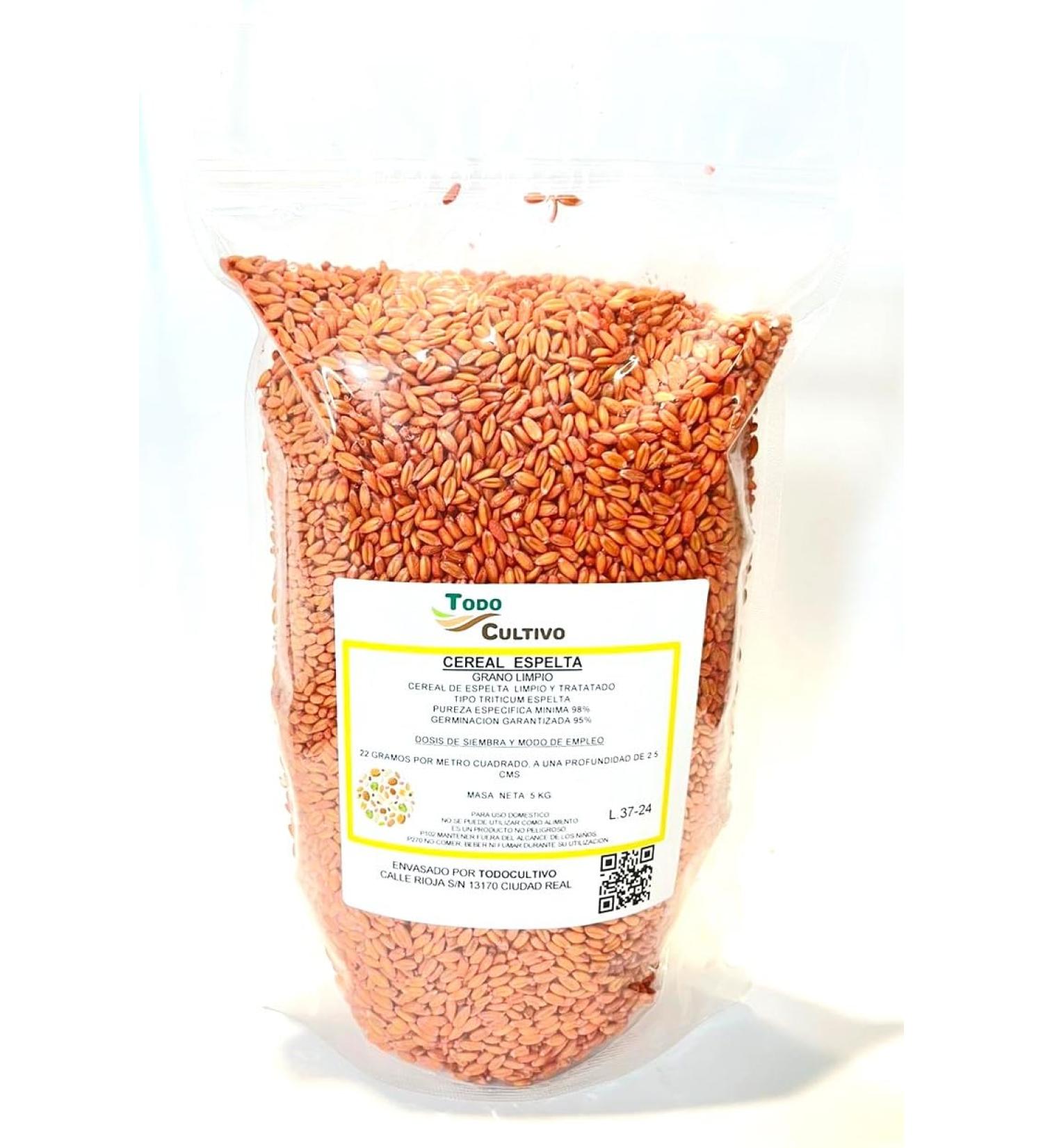 Todo Cultivo Spelt Triticum Grain for sowing 5 kg Spelt Triticum Selected and Clean