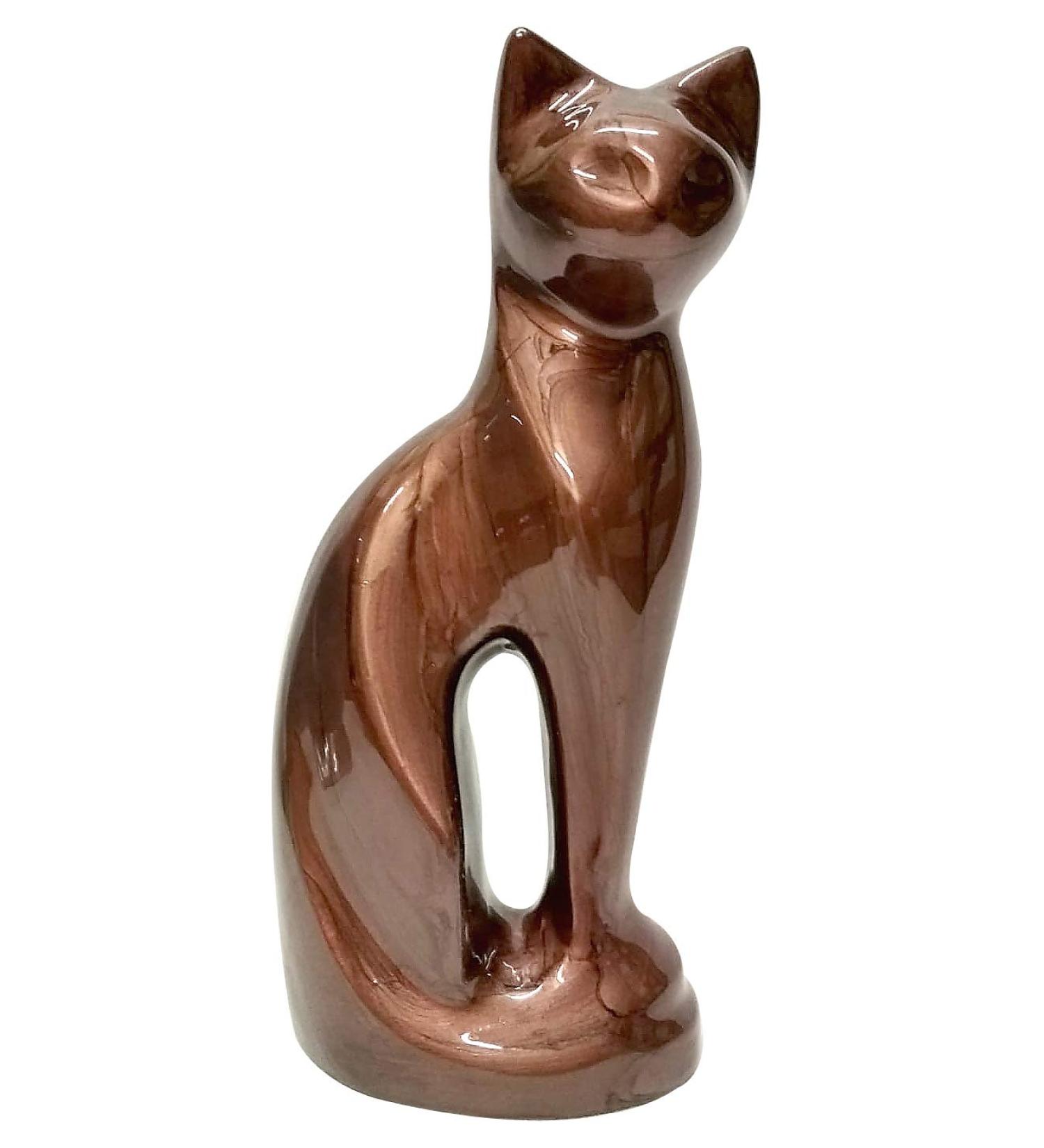 Pet Urn Cat Figurine Memorial Cremation Urn for Ashes Dark Brown Cat Shape Cremation Urns - Buy Online on GoSupps.com