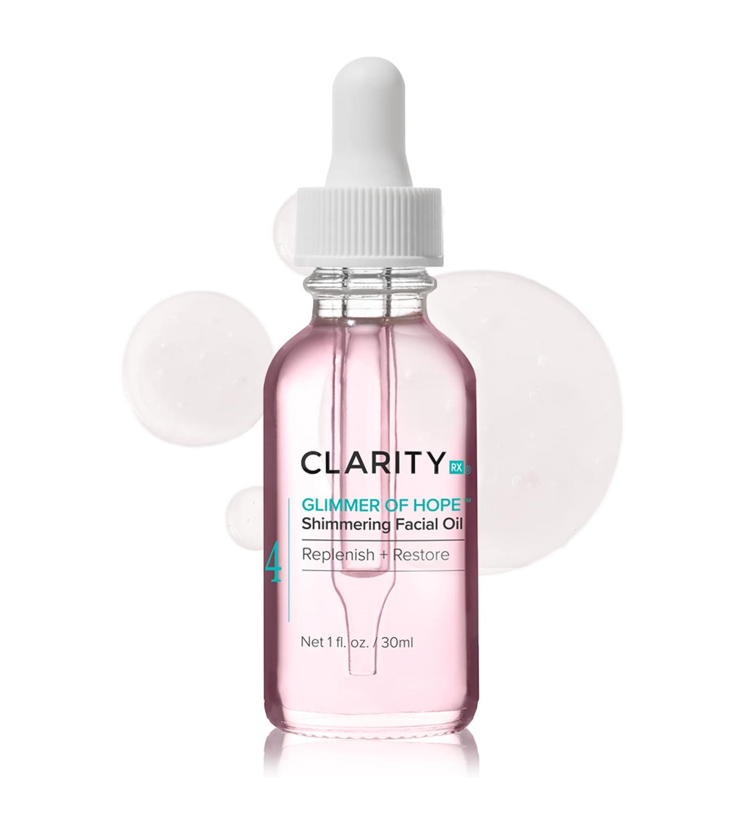 ClarityRx Glimmer of Hope Restorative Face Oil - Natural Plant-Based Moisturizer for Dry & Aging Skin - 1 fl oz - Buy Online on GoSupps.com