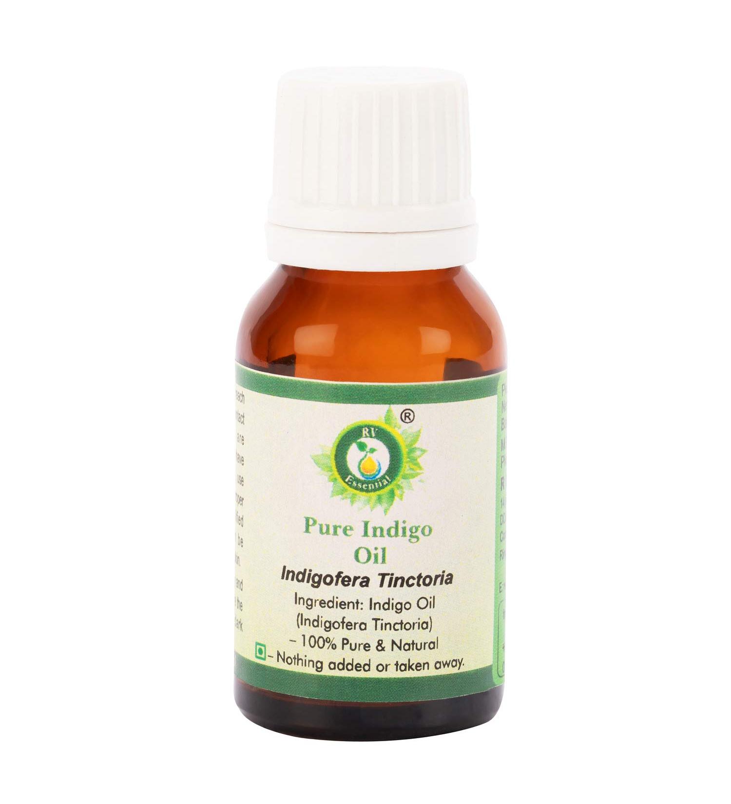 Indigo Oil | Indigofera Tinctoria | for Hair | for Body | for Massage | Pure Indigo Oil | 100% Pure Natural | 50ml | 1.69oz by R V Essential 50ml (1.69 Ounce)