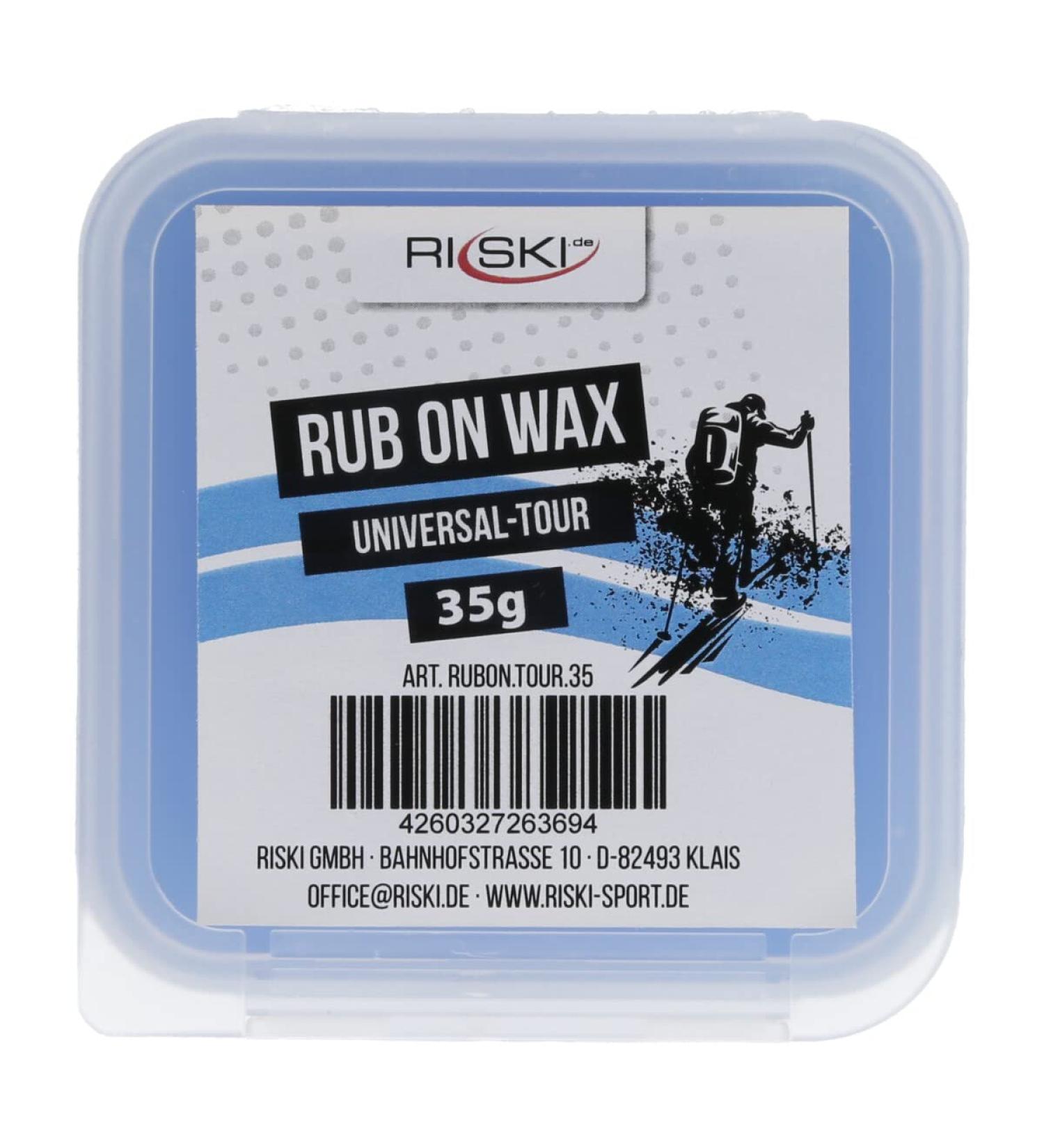 RiSki Rub On Ski Wax - Universal 35g for Touring Skis & Ski Skins | Best International Shipping - Buy Online on GoSupps.com