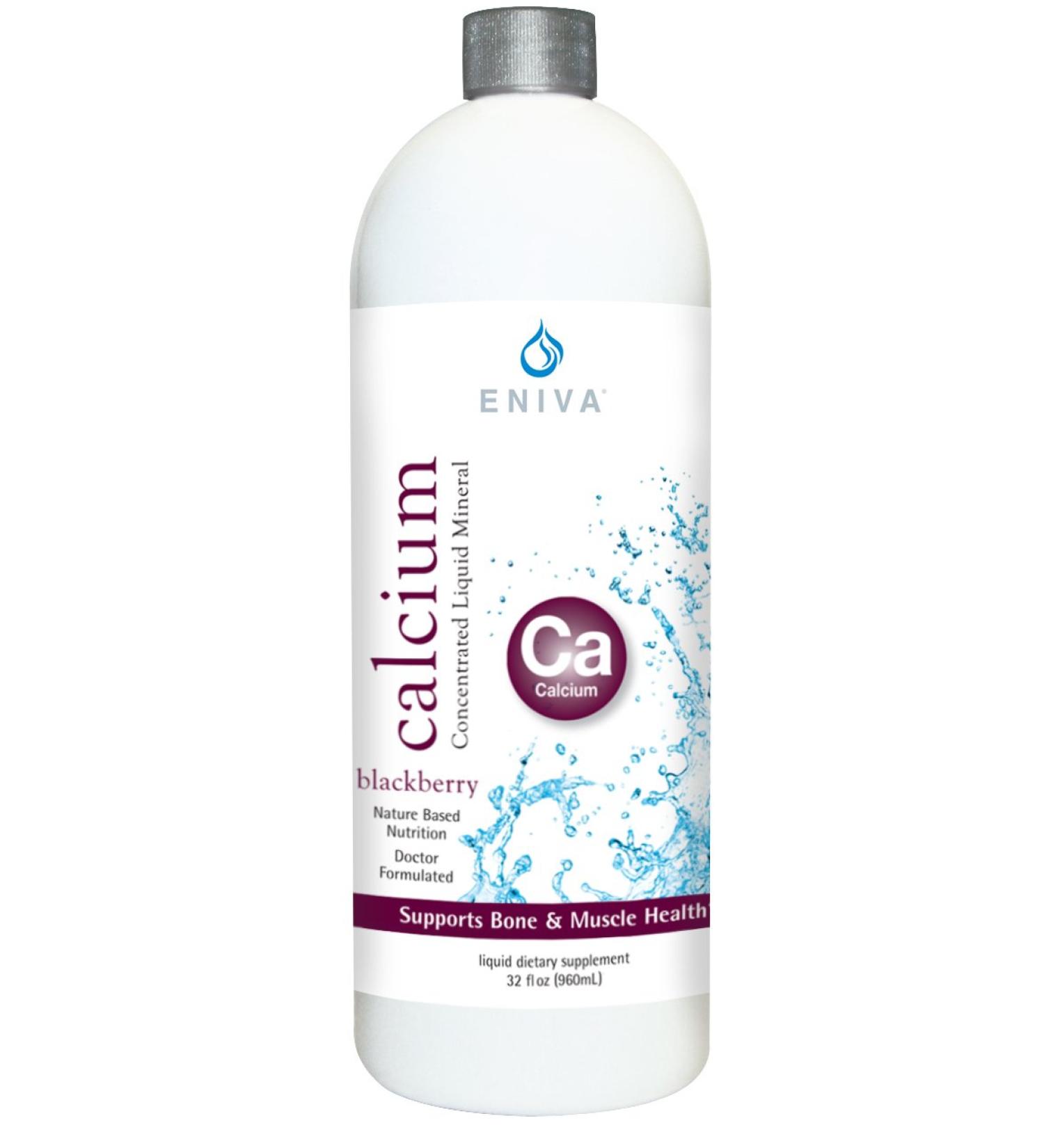 Liquid Ionic Calcium Supplement (32oz) Healthy Bones Hair and Nails. Doctor Formulated. Zero Calories. Zero Sugar. by Eniva Health.