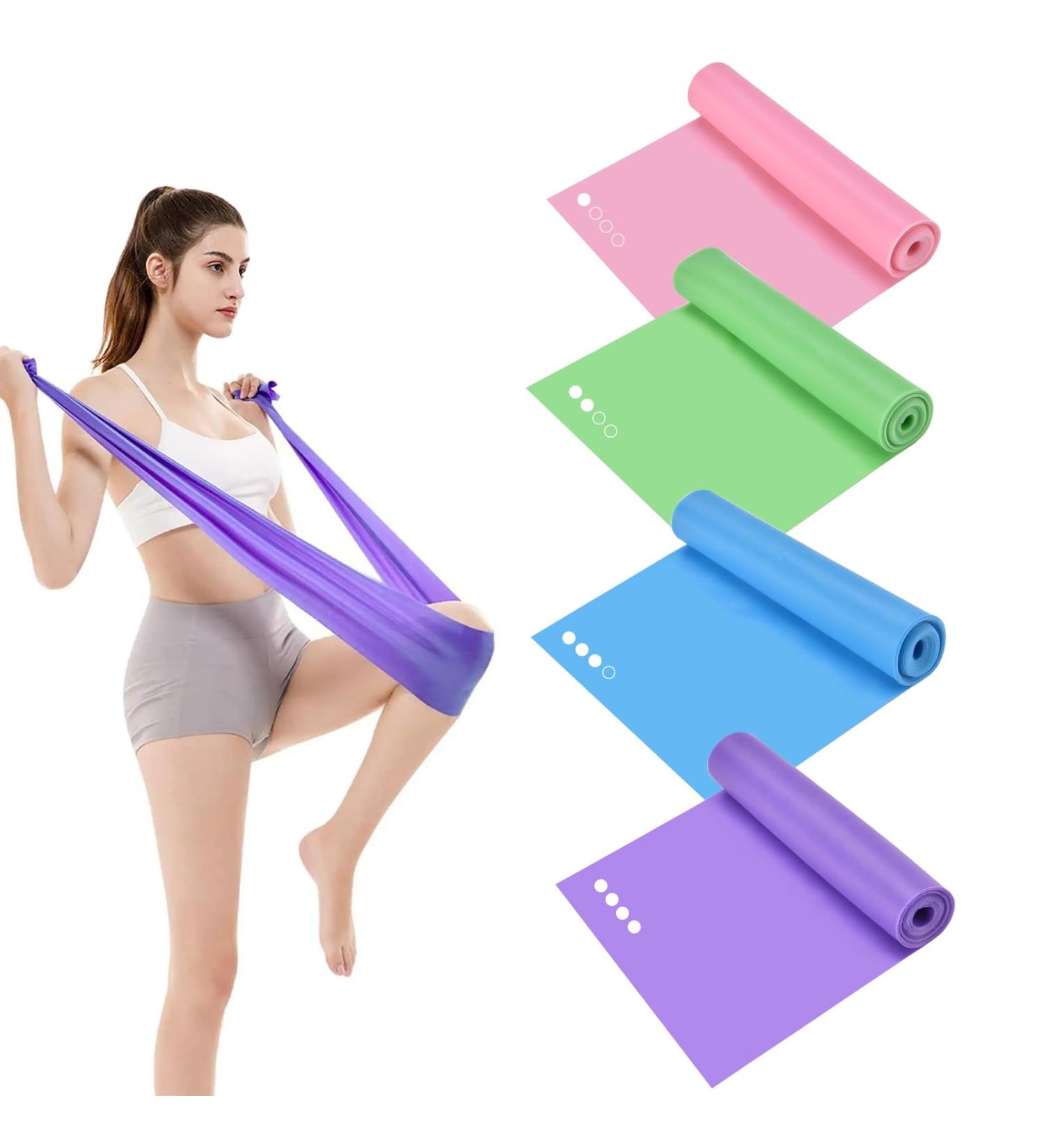 4-Set Fitness Straps & Resistance Bands - 2m Gymnastics Tapes for Yoga Pilates Strength Training for Men & Women - Buy Online on GoSupps.com