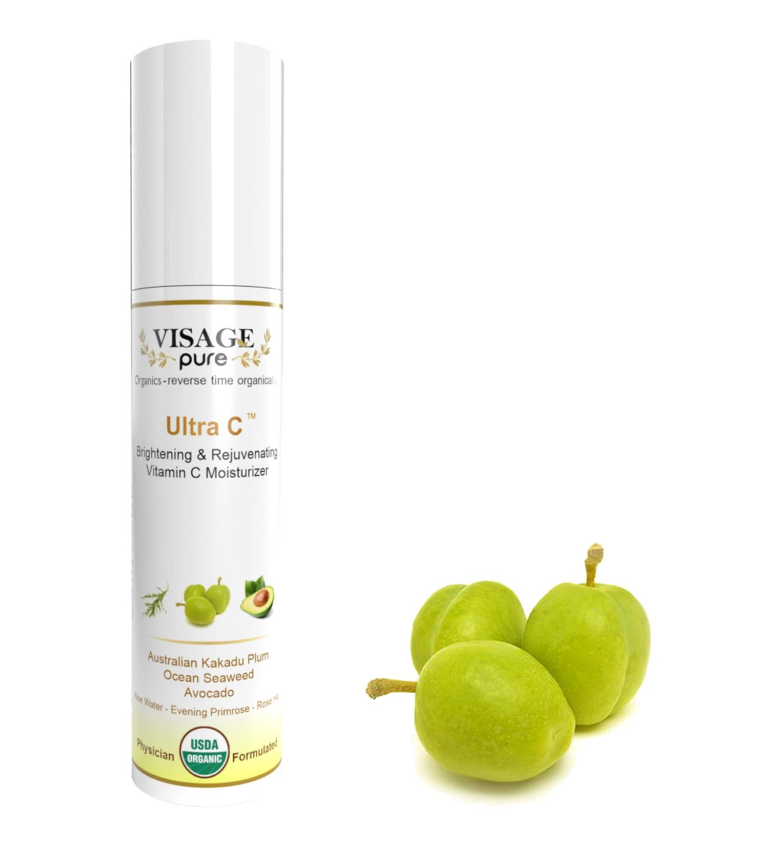 Ultra C Face Moisturizer - Brightening & Rejuvenating Anti-Aging Formula with Natural Vitamin C - USDA Organic & Physician Formulated - Buy Online on GoSupps.com