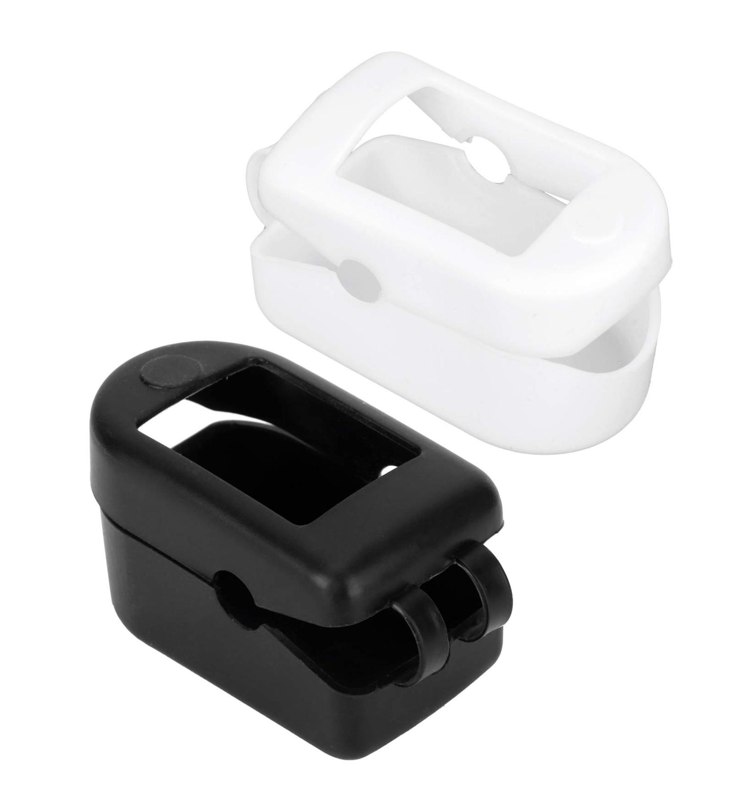 2Pcs Blood Oxygen Case Oximeter Cover Fingertip Blood Oxygen Saturation Monitor Cover Portable Silicone Fingertip Pulse Monitor Protector for Travel Home Black White Black+white - Buy Online on GoSupps.com
