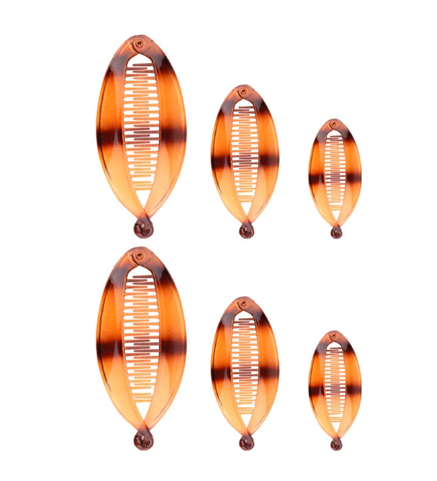 6-Pack Slipproof Banana Hairpins & Ponytail Holders - Stylish Resin Hair Clips for Women & Girls | Hair Accessories in Big Medium & Small Sizes - Buy Online on GoSupps.com