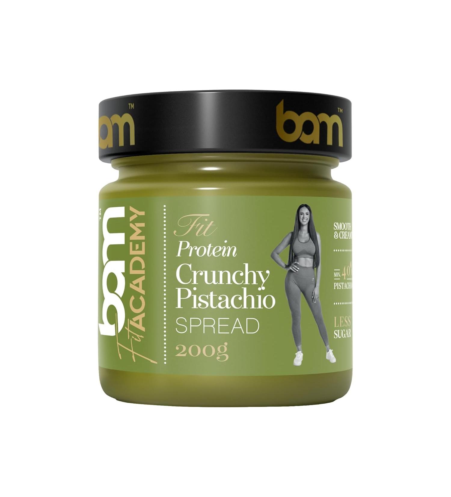 BAM P te Tartiner Prot in e P te Tartiner Sans Gluten 200g Source de Prot ines Id ale pour le Go ter ou Petit-d jeuner Pistache crunchy - Buy Online on GoSupps.com