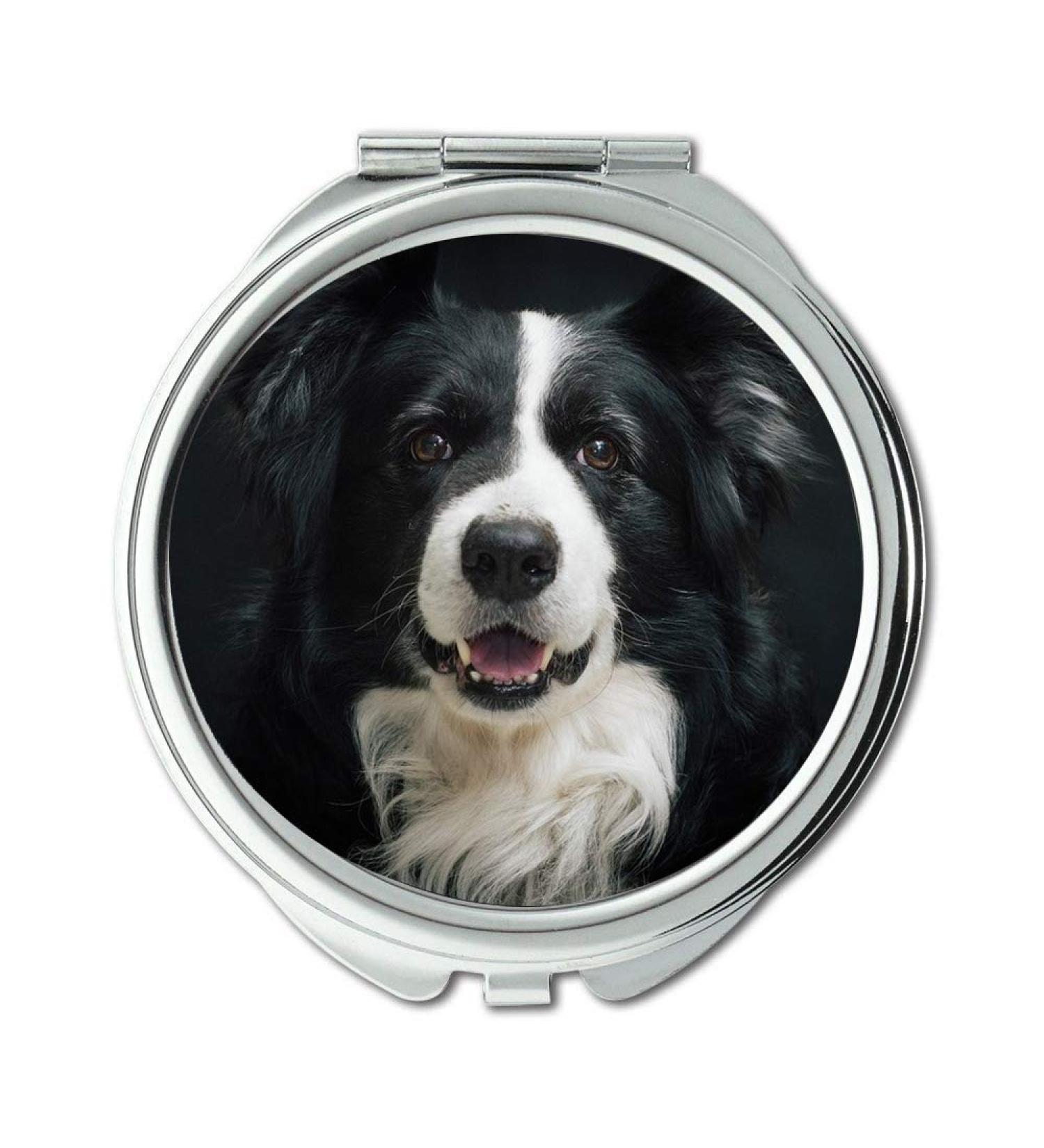 YENDOSTEEN Mirror makeup mirror Border Collie Dog Portrait Cute Canine Looking Pocket Mirror portable mirror - Buy Online on GoSupps.com