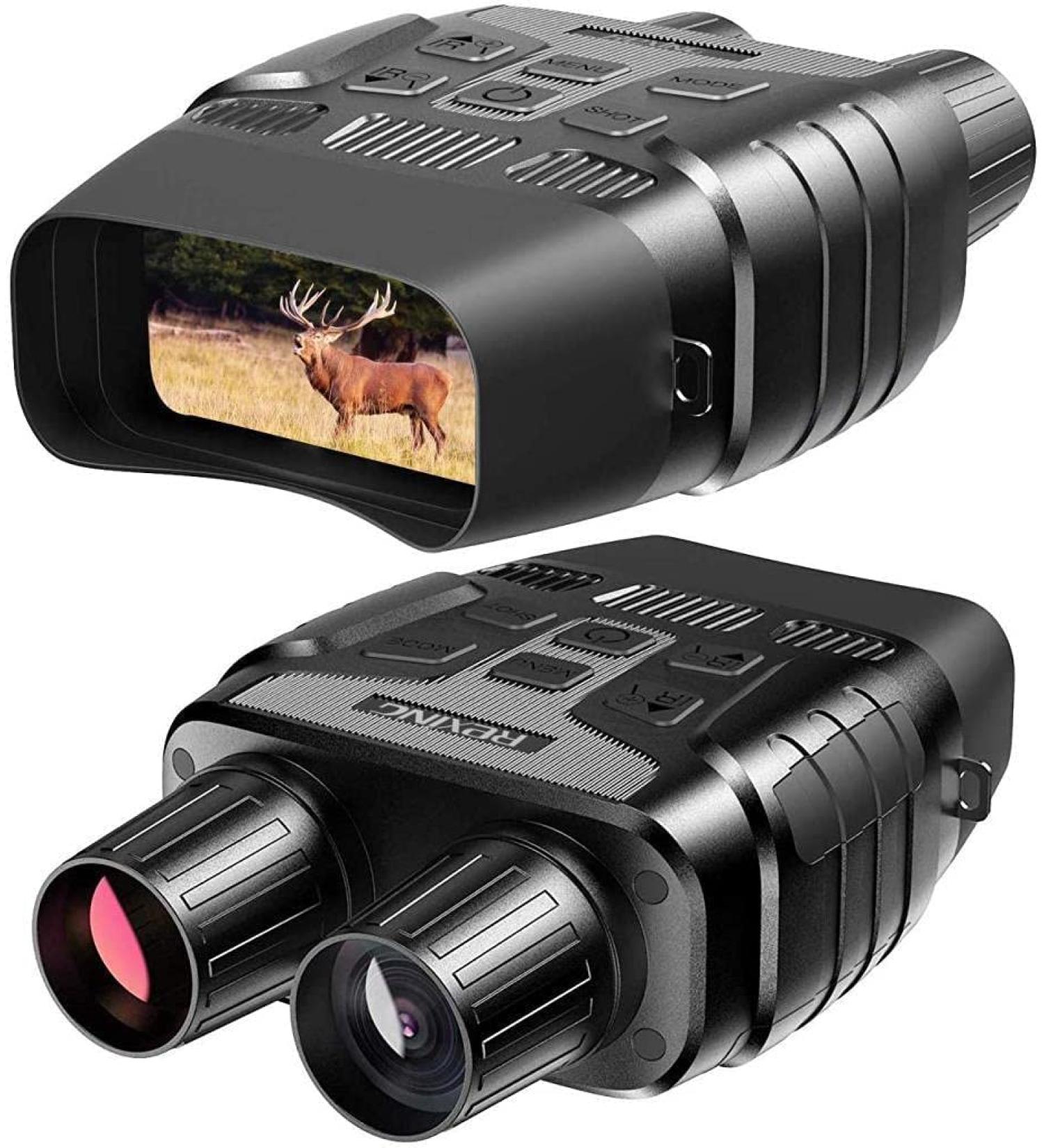 Rexing B1 Night Vision Goggles Binoculars with LCD Screen - Infrared Camera for Spotting, Hunting, Tracking - Dual Photo + Video Recording - Up to 300 Meters Range (Black) - Buy Online on GoSupps.com