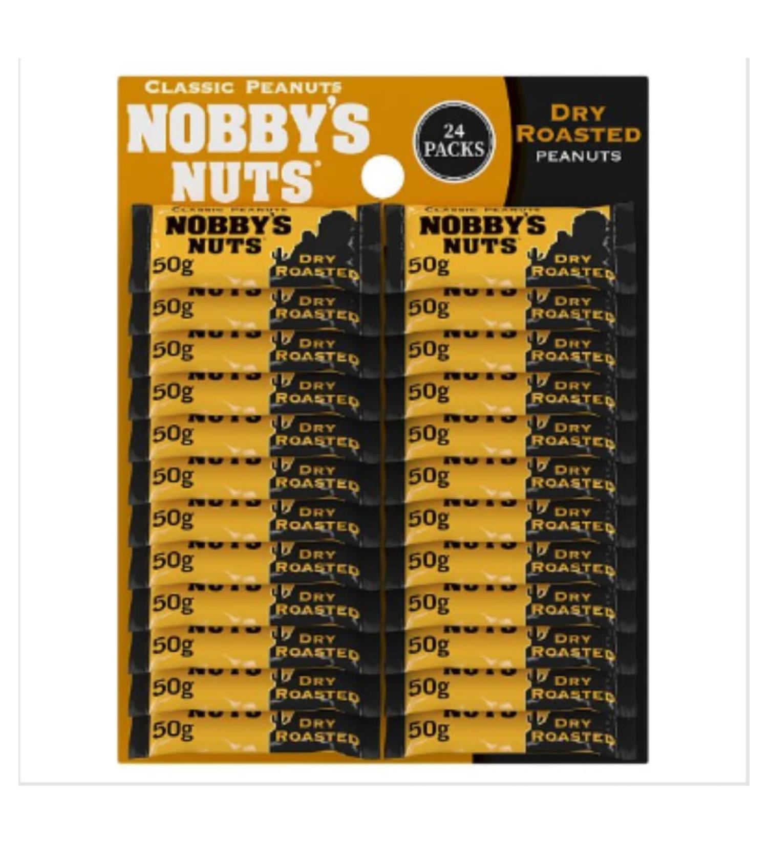Nobby's Nuts Classic Dry Roasted Peanuts 24 x 50g x Case of 24