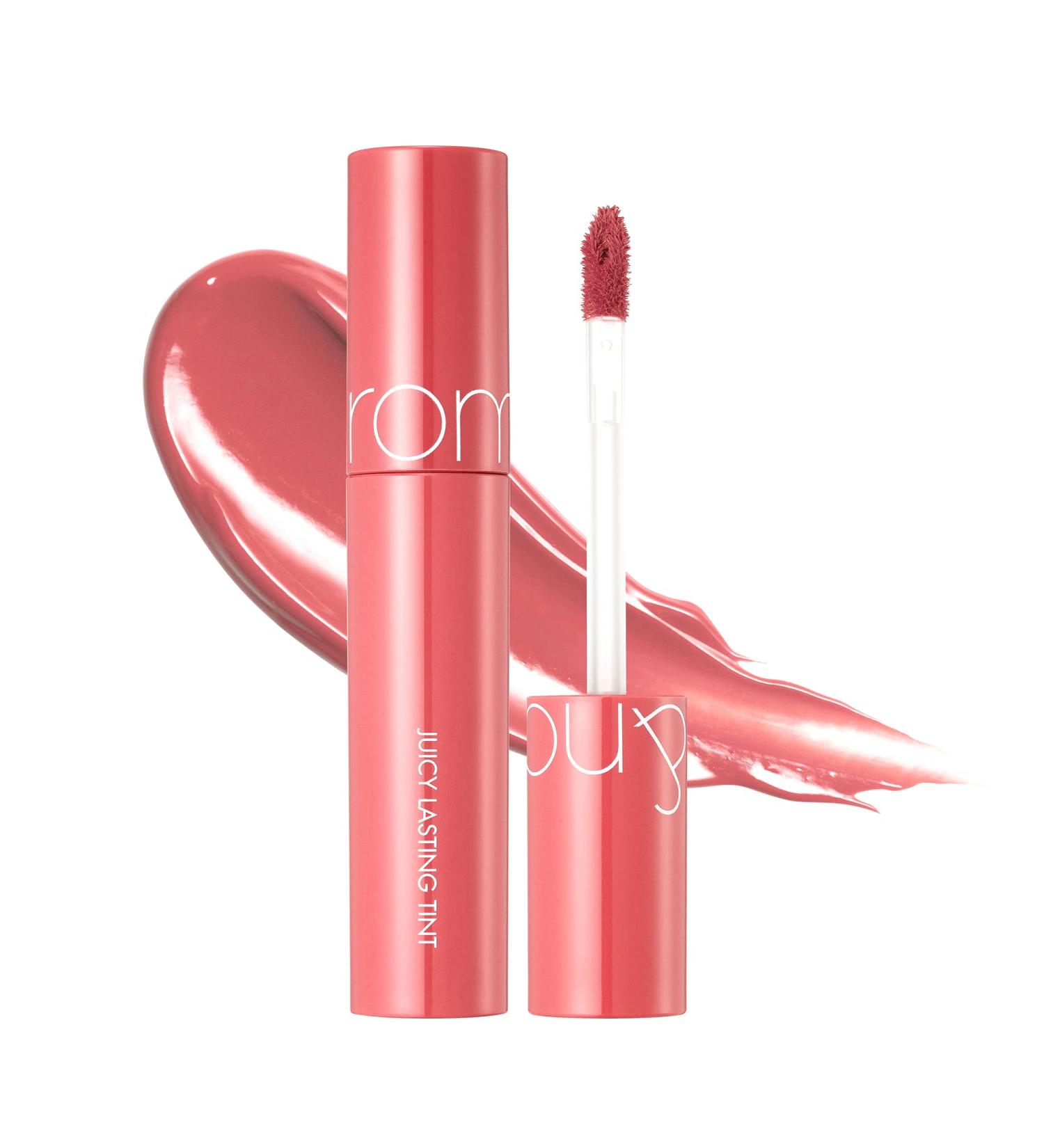 rom&nd Juicy Lasting Tint No.09 Litchi Coral - Vivid Glossy Lip Tint for Long-Lasting Moisturizing & Natural Beauty | K-Beauty | 5.5g/0.2oz - Buy Online on GoSupps.com