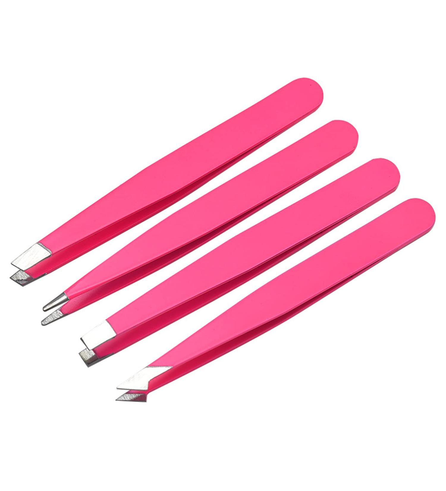 Professional Precision Tweezers Set for Facial Hair, Eyebrows, Splinter & Ingrown Hair Removal - Stainless Steel Tweezers Kit for Women and Men - Buy Online on GoSupps.com