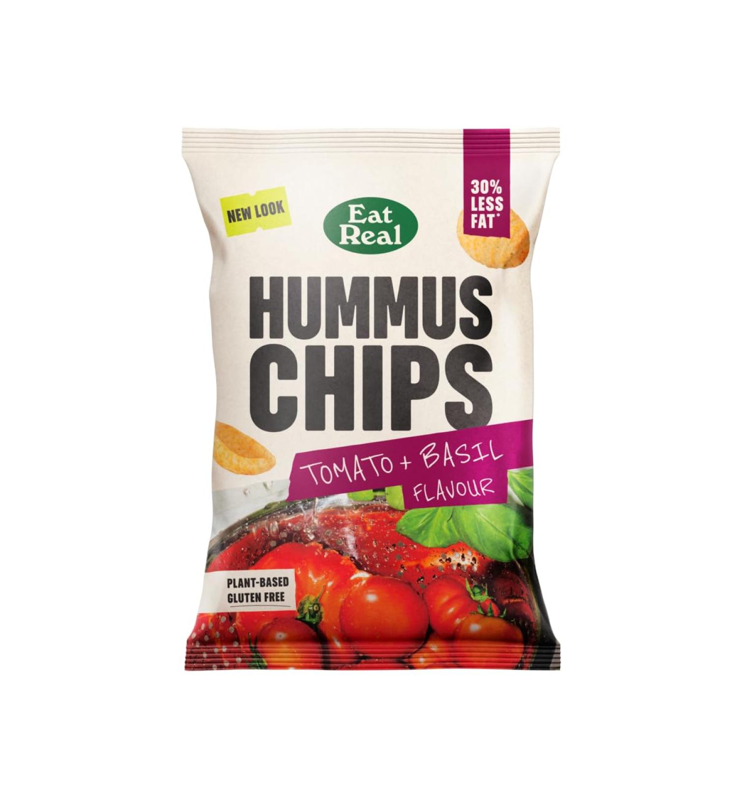Eat Real Tomato & Basil Hummus Chips 1 x 110g