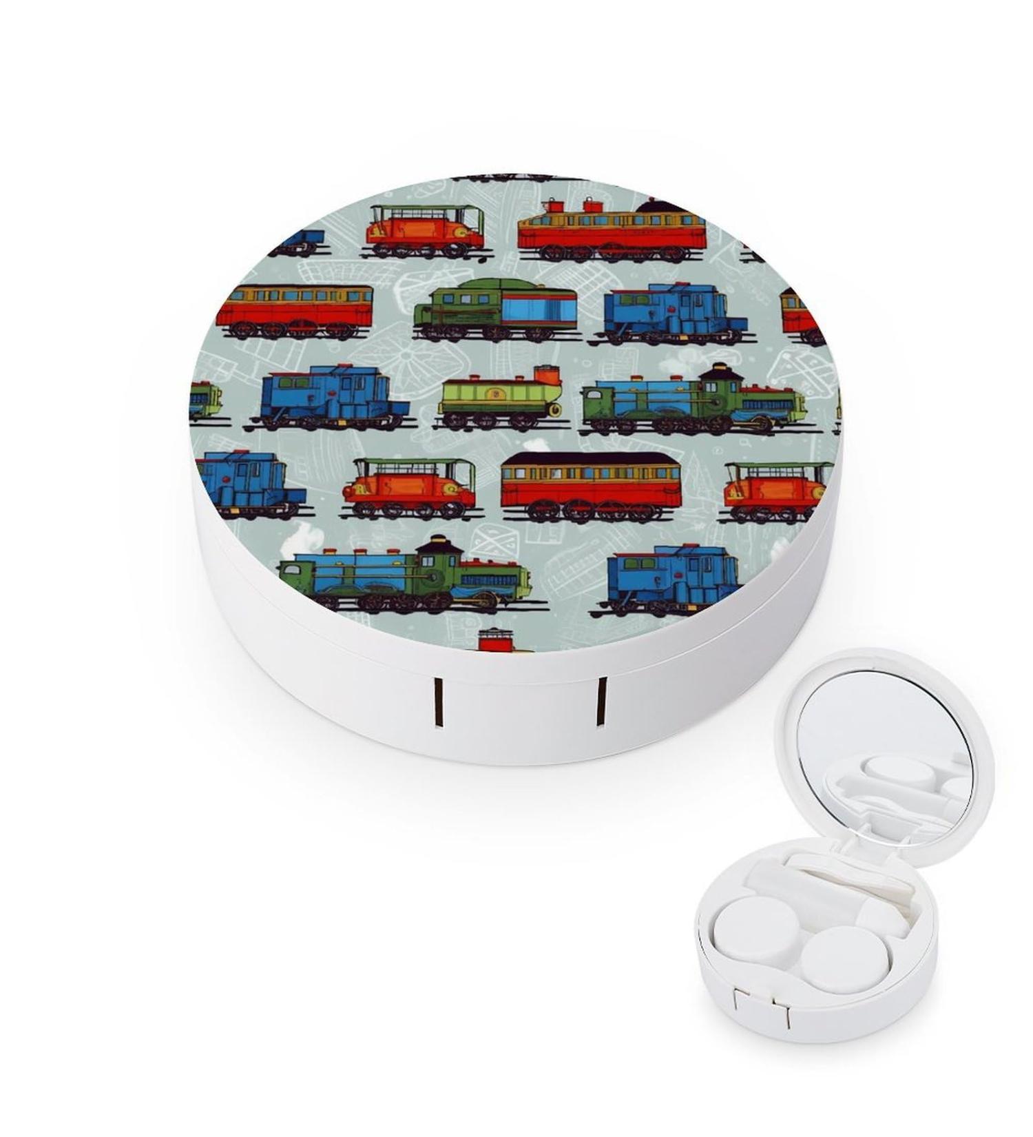 Buy Cartoon Train Contact Lens Case - Portable Travel Storage Box for Contact Lenses - Buy Online on GoSupps.com