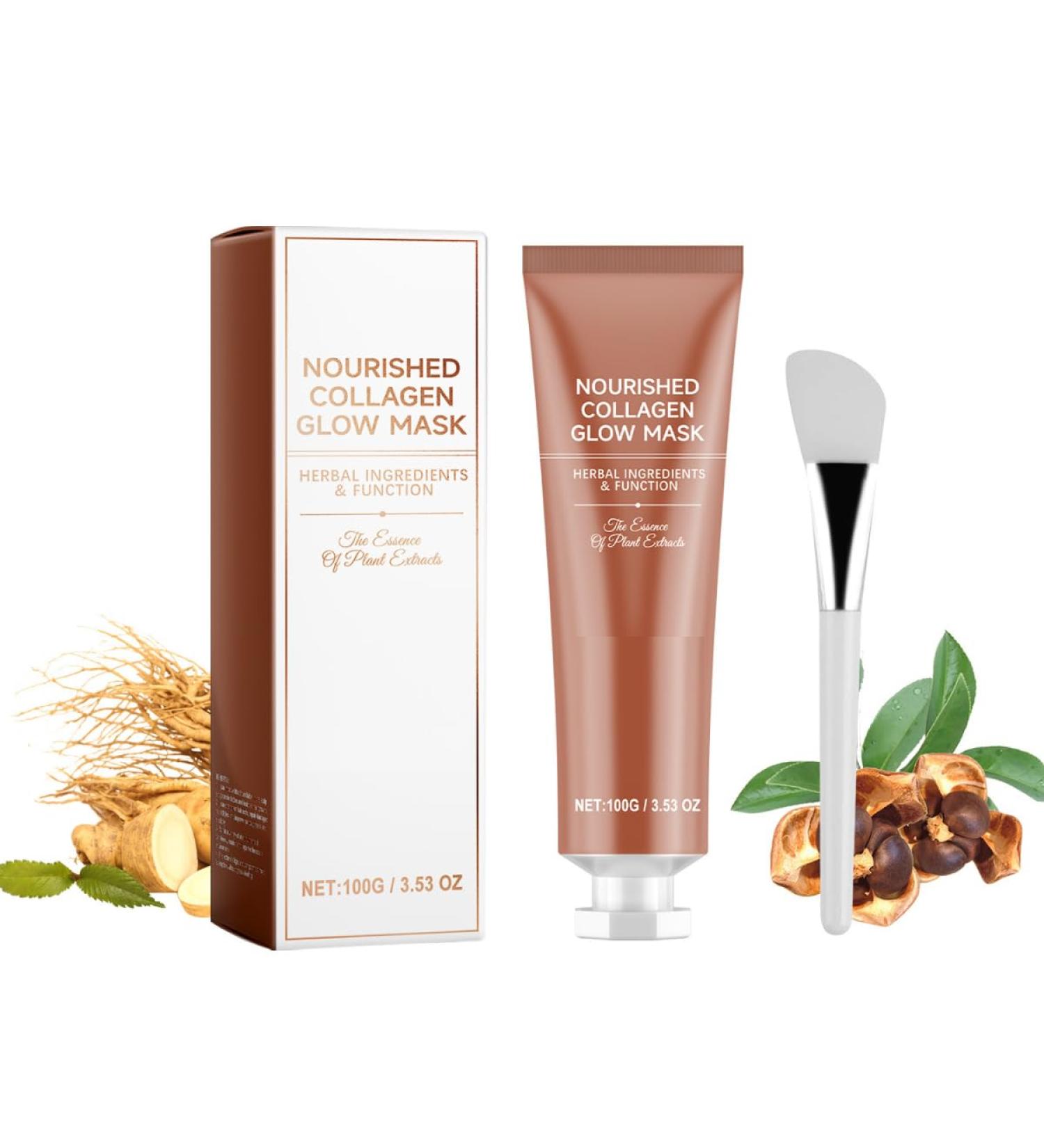 KARLOR Peel-off Face Mask Collagen Mask with brush Anti-wrinkle Mask for face Collagen Glow Mask Face Mask transparent gel texture moisturizing anti-wrinkle peel-off mask (100g) - Buy Online on GoSupps.com