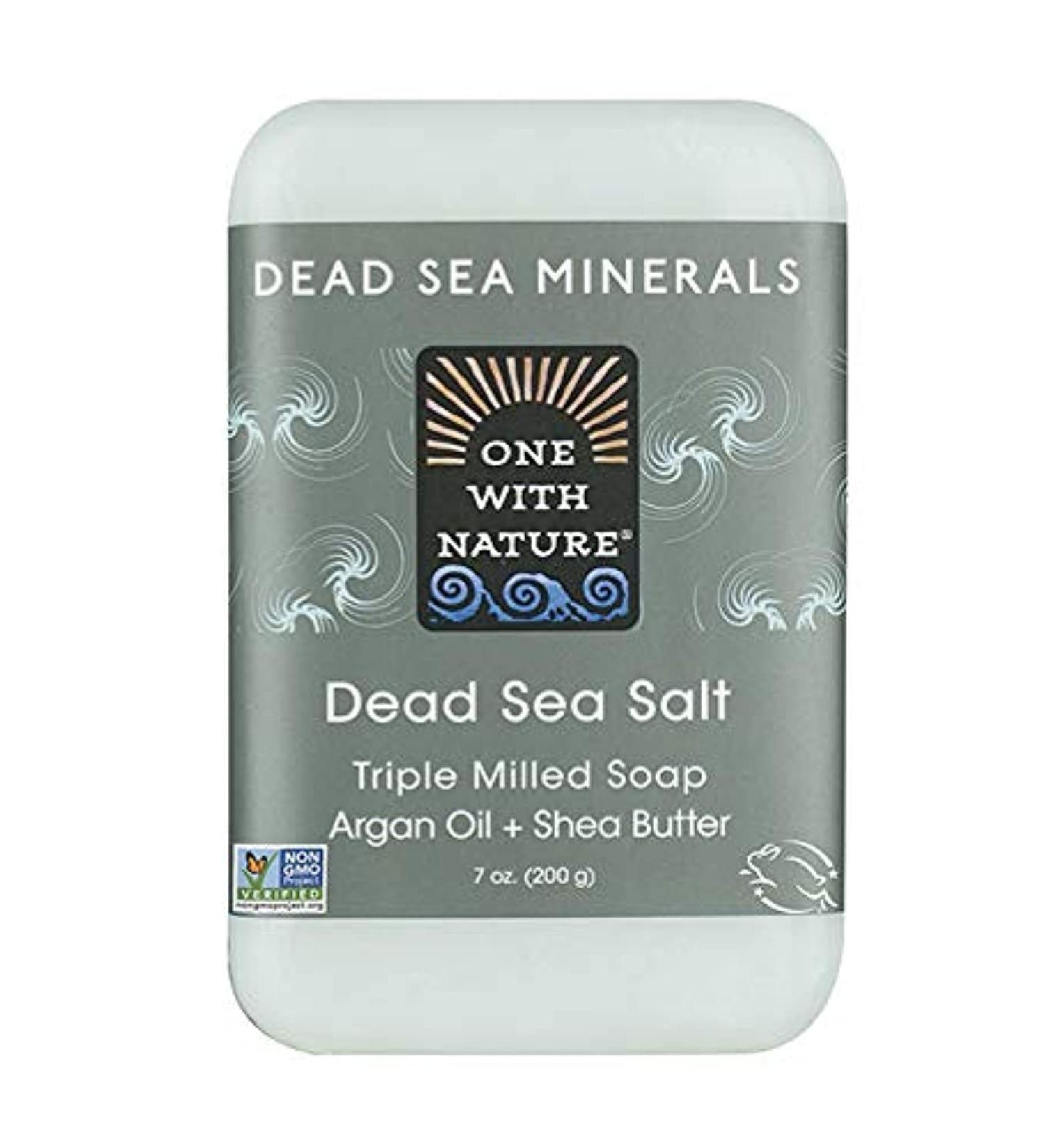 One With Nature Dead Sea Mineral Soap Dead Sea Salt 7-Ounces (Pack of 6) Sea Salt 7 Ounce (Pack of 6)