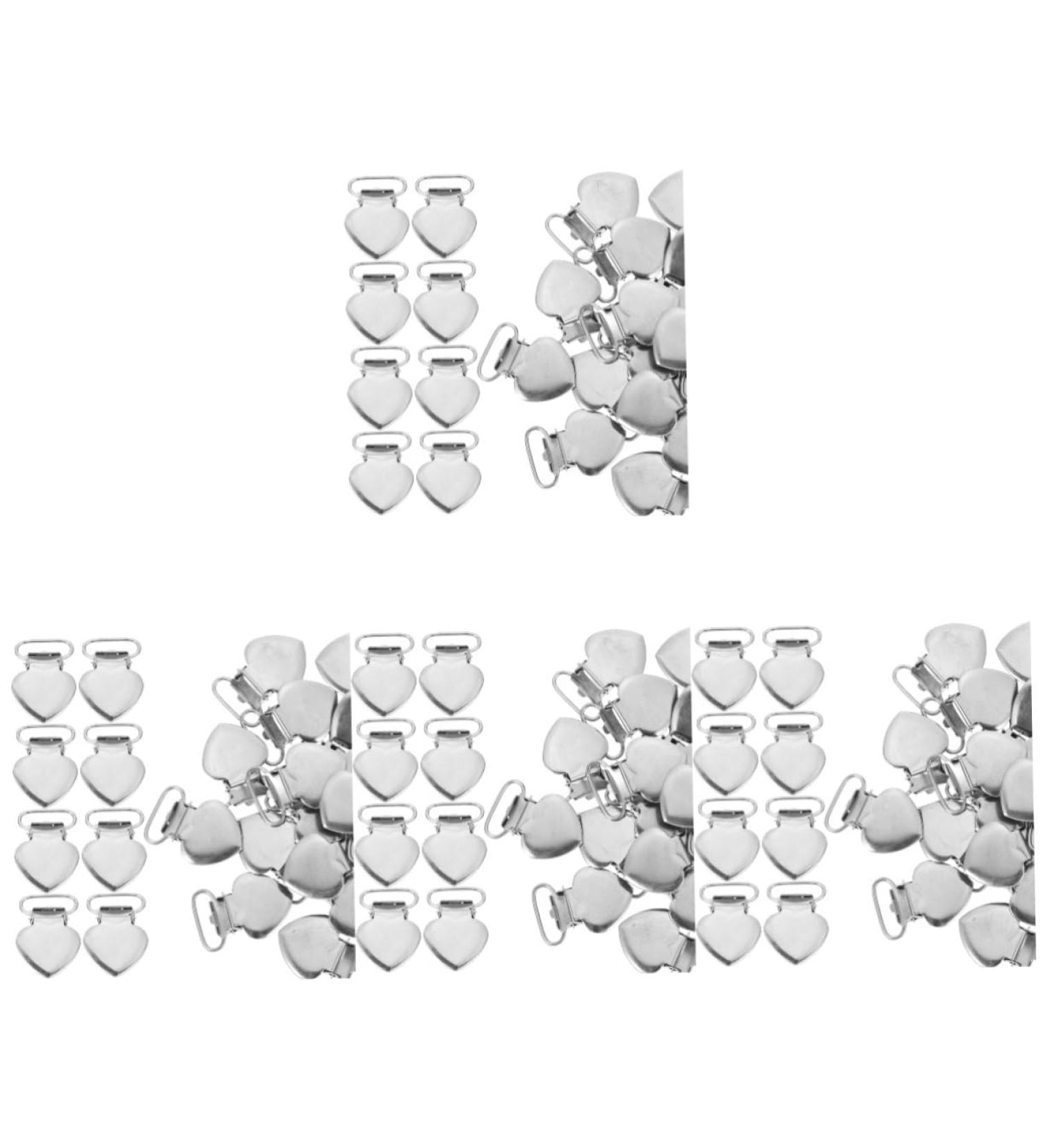 Beavorty 120 Peach Heart Pacifier Clips - Durable Stainless Steel Clip for Men - 4 Pack - Buy Online on GoSupps.com