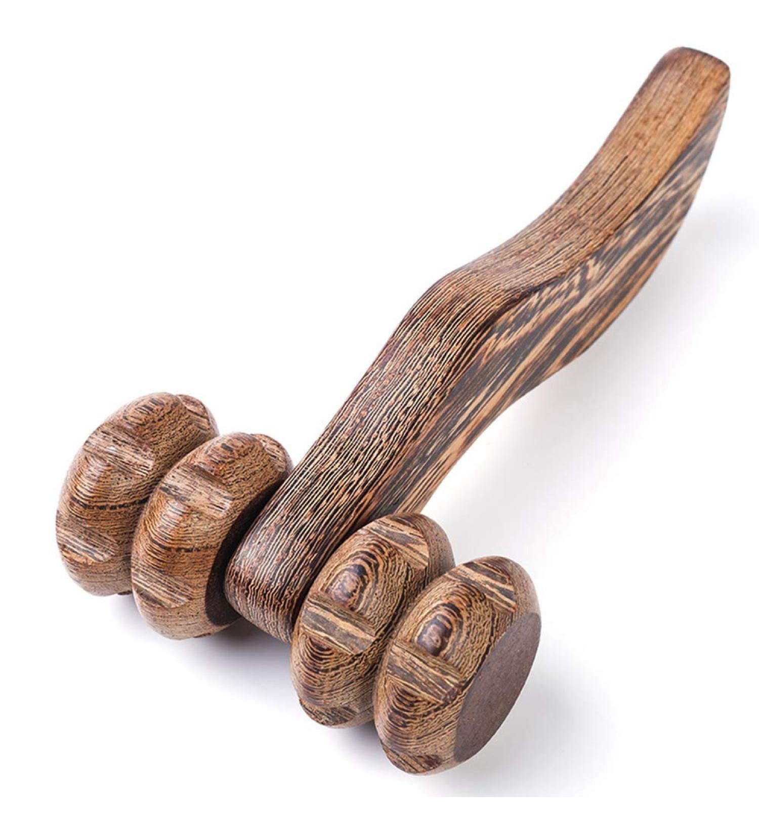 Wooden Massager Set - Hand Head & Back Roller for Sore Muscles Relief & Improved Blood Circulation | International Shipping Available - Buy Online on GoSupps.com