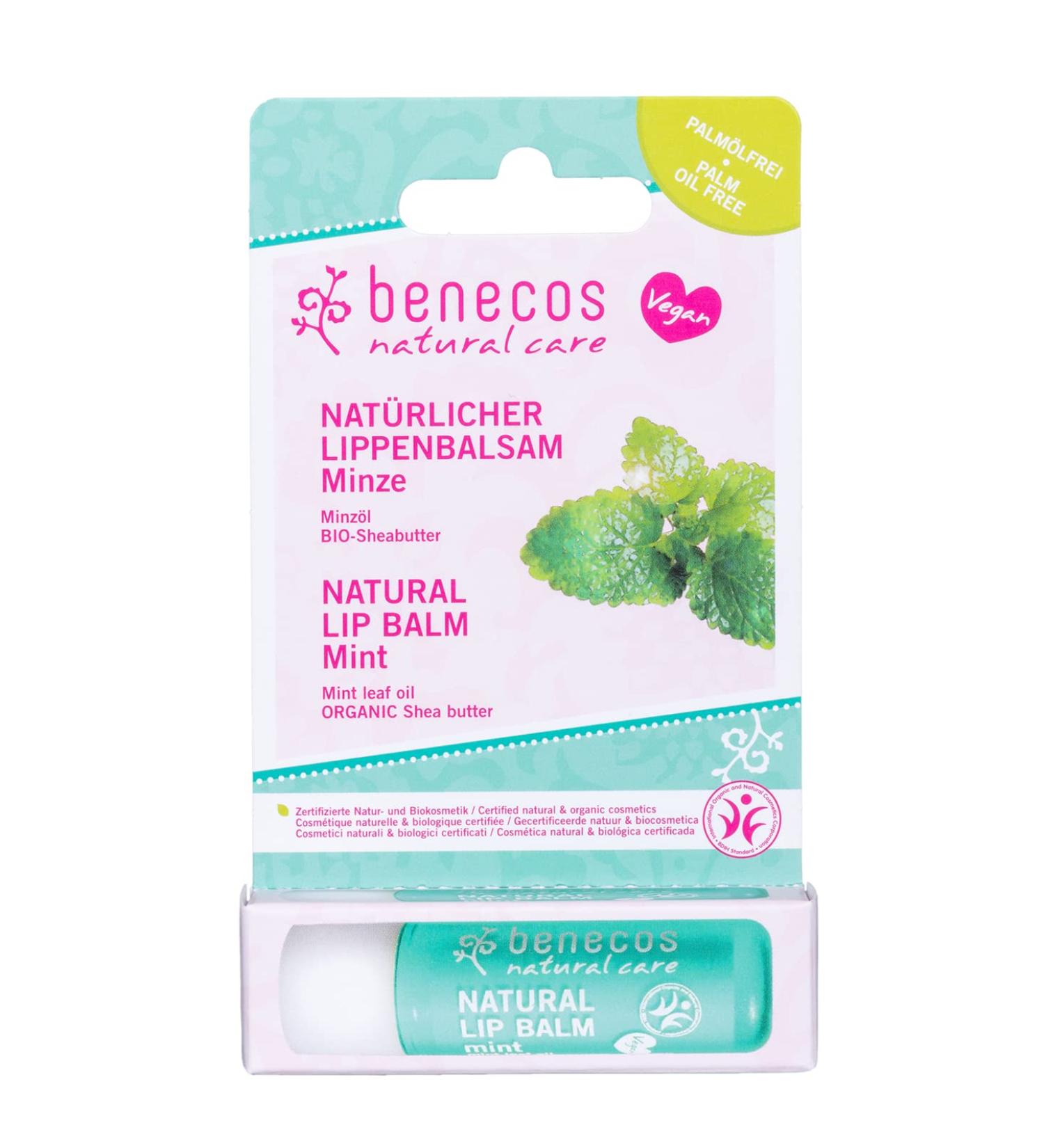 Benecos Lip Balm Mint - Natural Moisturizing Lip Care | Nourish & Refresh | Shop Internationally - Buy Online on GoSupps.com