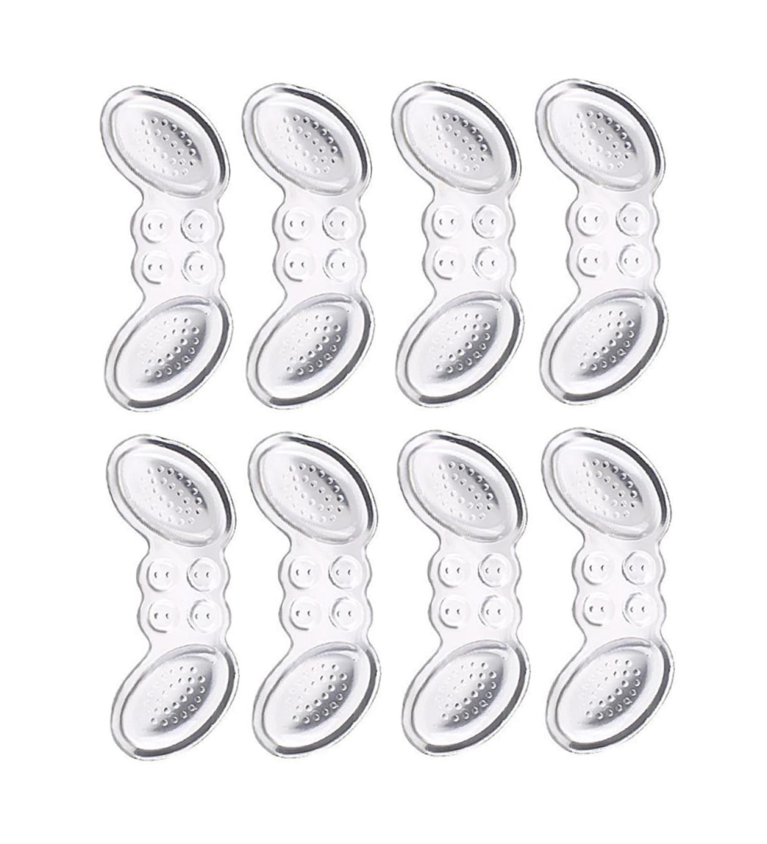 Mobestech Anti-Drop Heel Pad Stickers - 4 Pairs Transparent Soft Gel Sole Protectors for Thin Feet - Keep Your Heels Safe & Secure - Buy Online on GoSupps.com