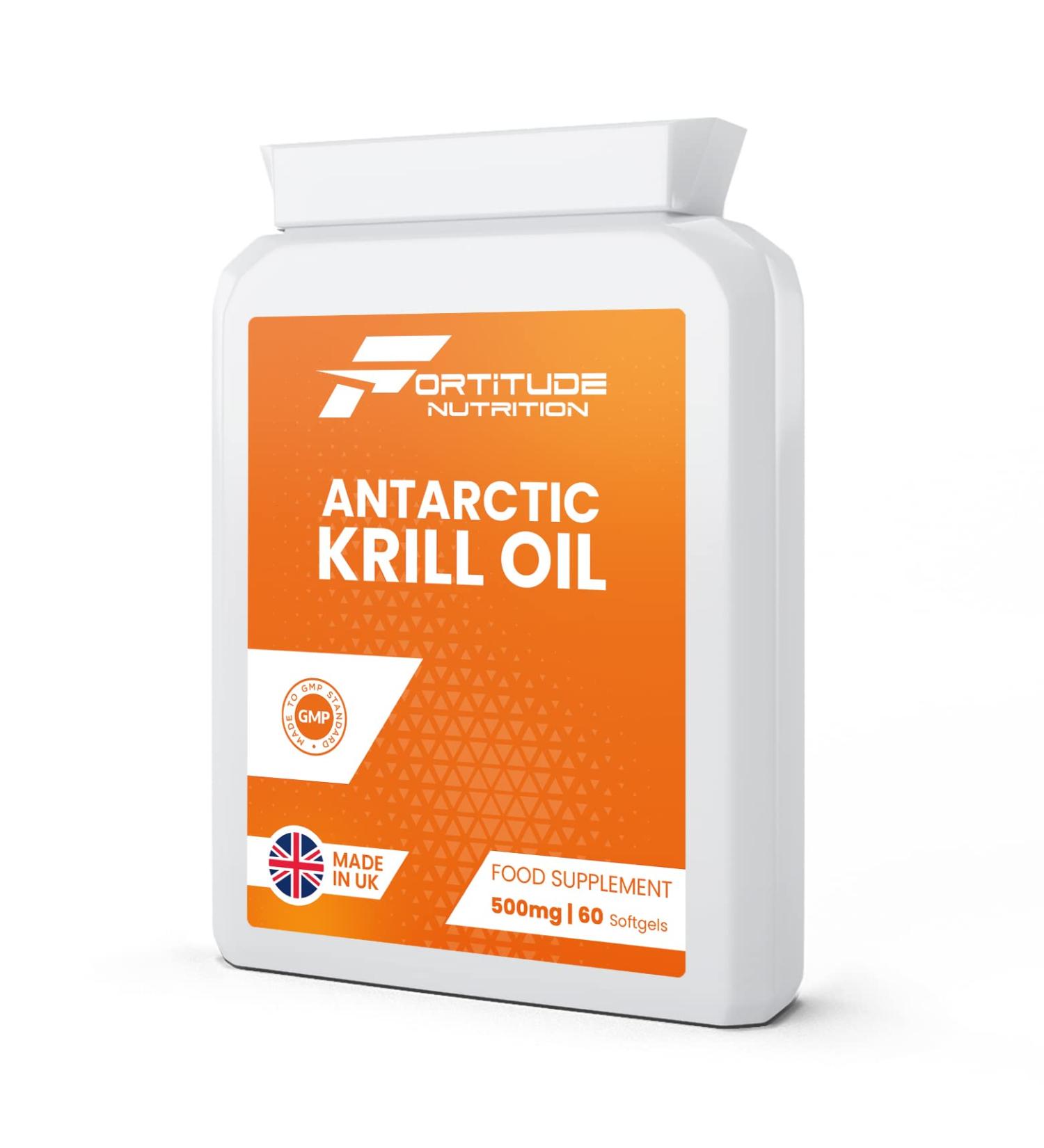 High Strength Krill Oil Capsules | Omega 3 EPA DHA Astaxanthin | Eco Harvested Superba Antarctic Krill Oil 500mg 60 Softgels - Buy Online on GoSupps.com