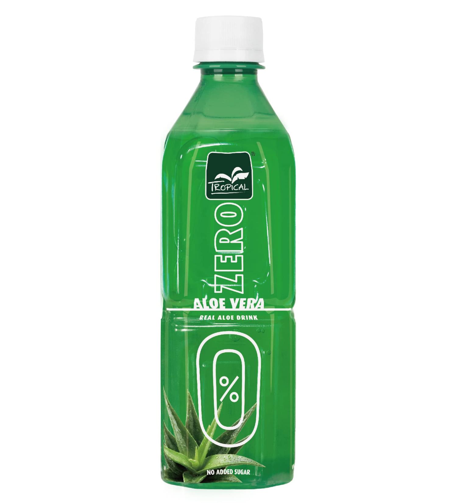 Tropical Natural Zero Refreshing Aloe Vera Drink with Real Aloe Vera with DPG Deposit 1 x 500 ml