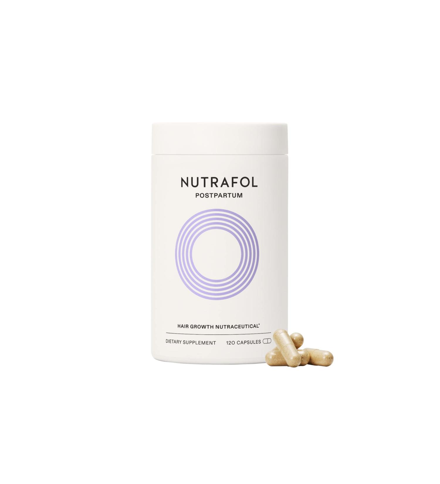 Nutrafol Postpartum Hair Growth Supplement for Thicker, Stronger Hair - Breastfeeding-friendly Ingredients - 1-Month Supply (120 Count) - Buy Online on GoSupps.com