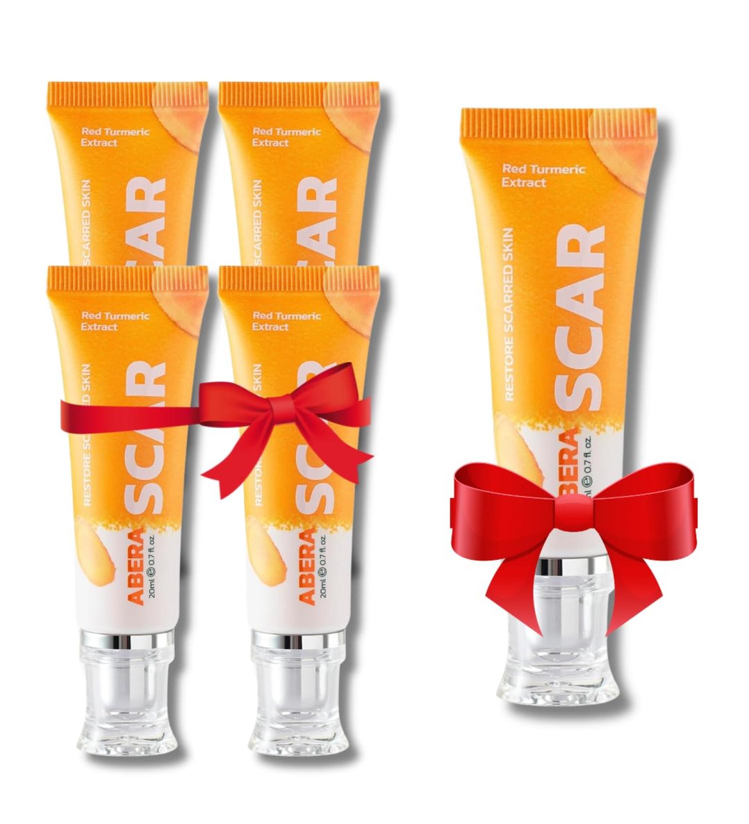 Combo Abera Scar Removal Cream - Advanced Premium Overnight Plumping Treatment for Face and Body with Natural Ingredients - Rapidly Removes Stretch Marks Keloids Burns and More (Buy 4 Get 1) - Buy Online on GoSupps.com