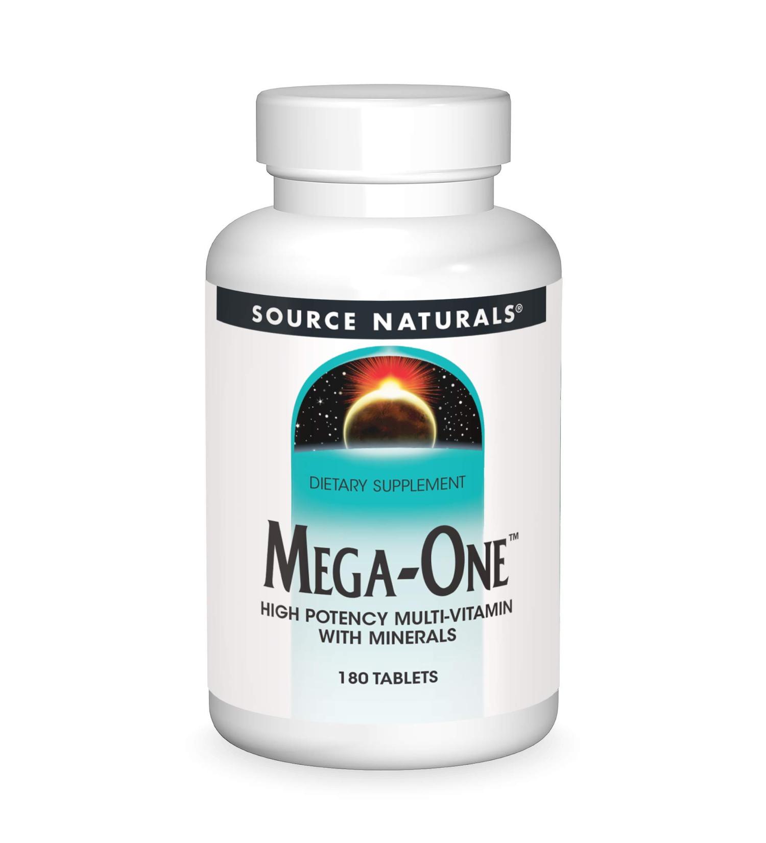 Source Naturals Mega-One High Potency Multi-Vitamin & Minerals - 180 Tablets for Optimal Health - Buy Online on GoSupps.com