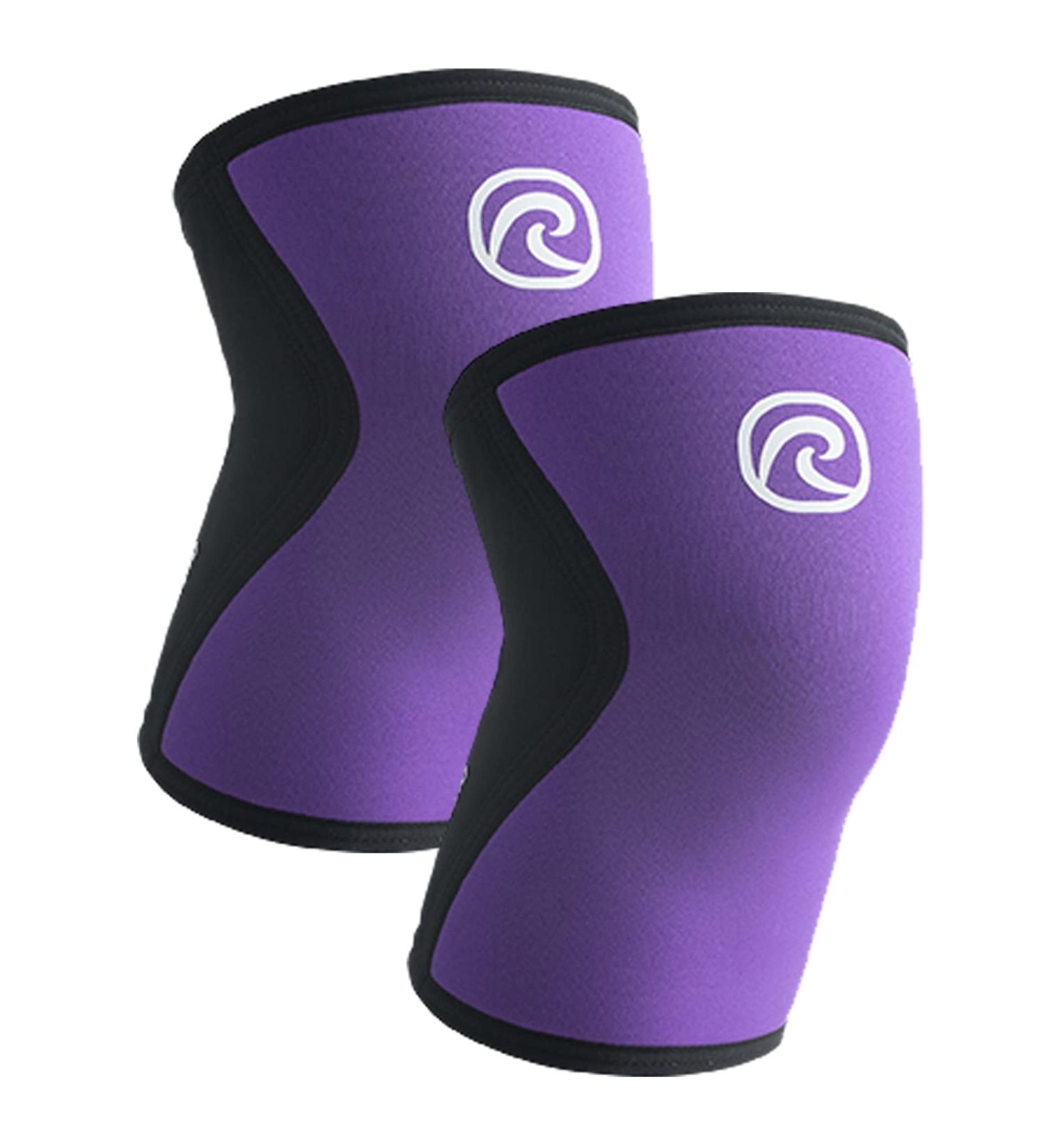 Rehband Knee Support Sleeve for CrossFit & Heavy Training - 5mm Neoprene Unisex XS Purple Multiple Colors & Sizes - 1 Pair - Buy Online on GoSupps.com