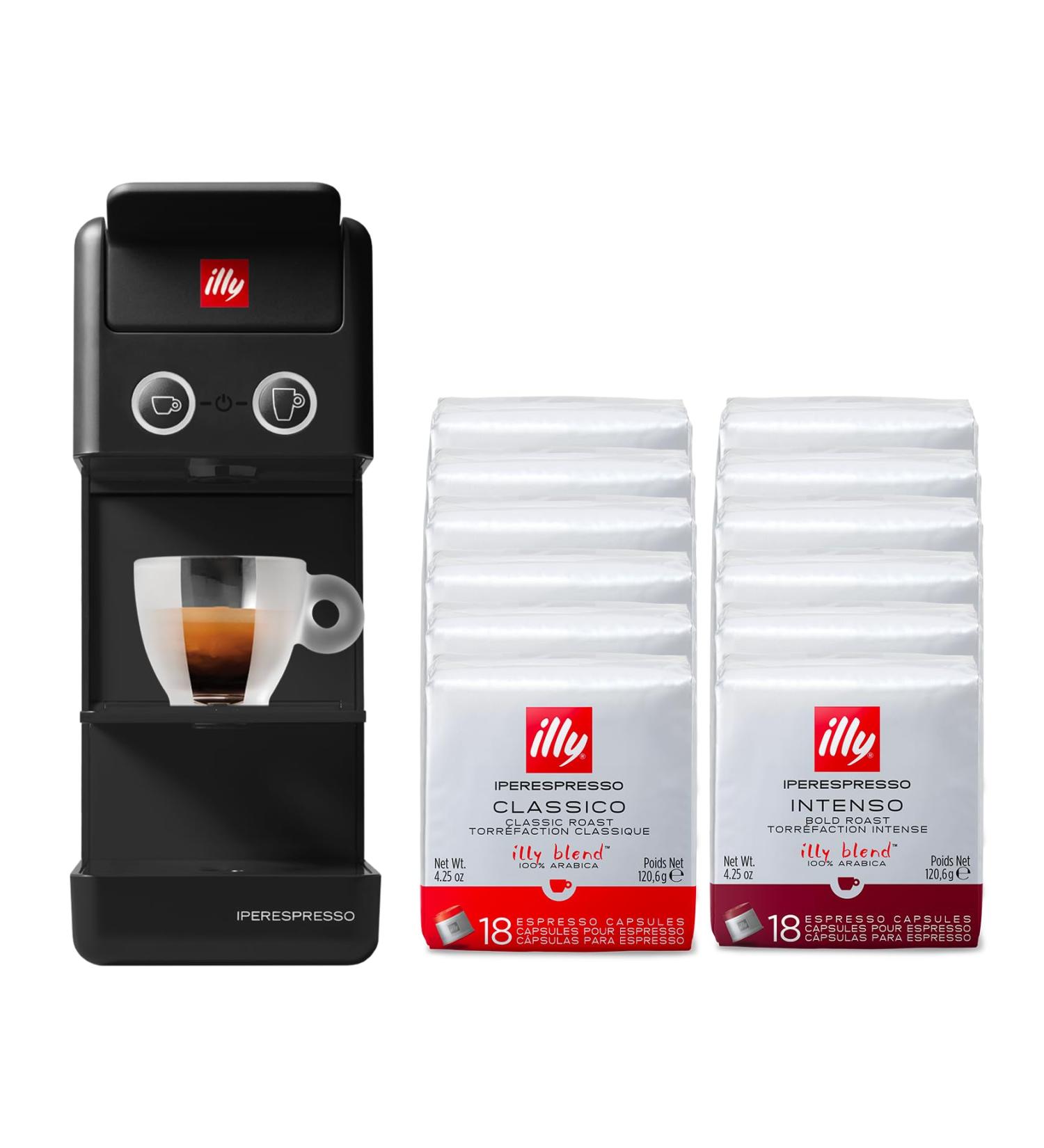  illy illy Iperespresso Y33 coffee capsules black with 216 Iperespresso capsules 108 classic Hyperexpesso capsules and 108 INTENSO - Buy Online on GoSupps.com