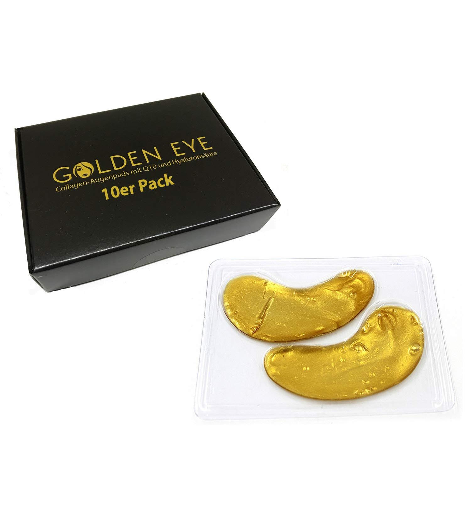 Golden Eye Collagen Eye Masks - 10 Pairs Anti-Aging Hyaluronic Acid Best for Dark Circles & Tear Bags - Schlueppflid Weg  - Buy Online on GoSupps.com