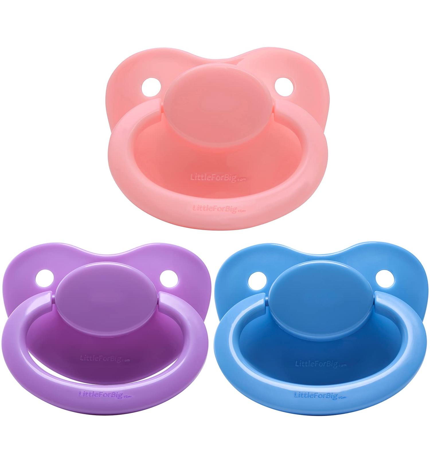 LittleForBig Bigshield Gen-I Pacifier 3 Pack - Pink, Light Blue, Purple - Buy Online on GoSupps.com