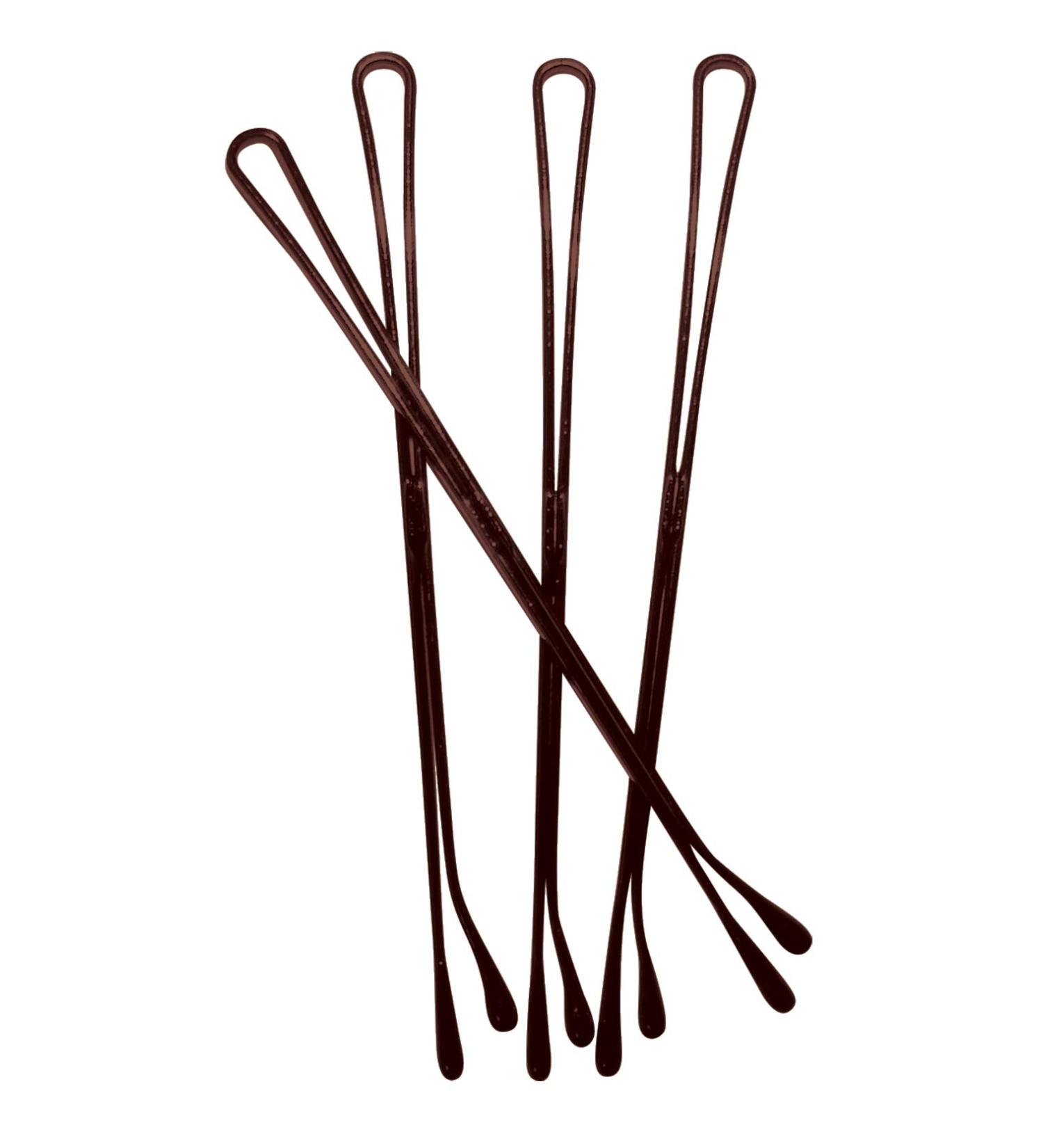 BaBylissPRO 2.75 Inch Extra-Long Flat Bobby Pins Brown