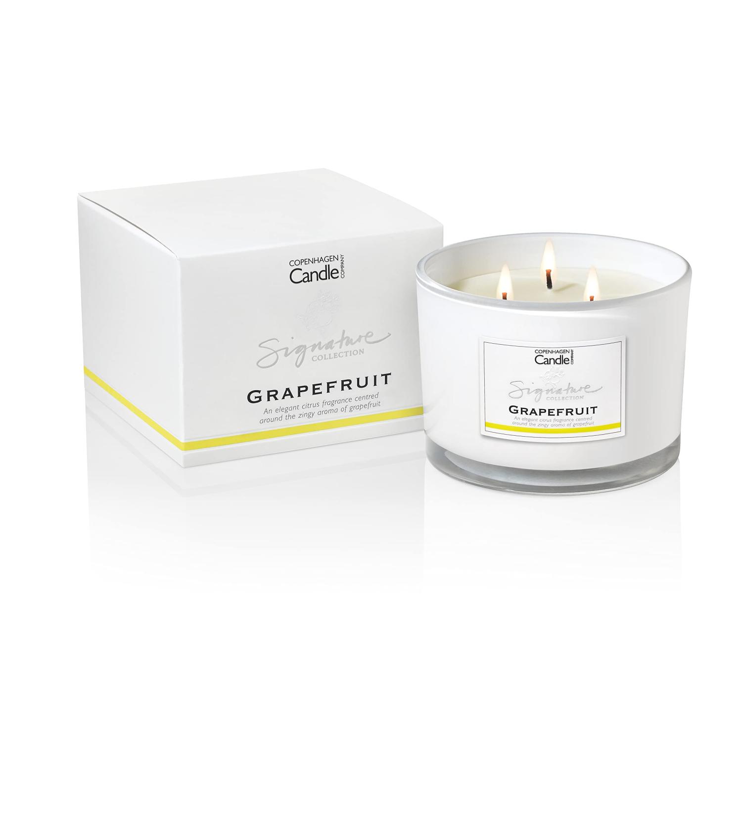 Luxury Scented Candles Gifts for Women | 12oz Grapefruit | 35 Hours Burn Time | Hotel Collection by The Copenhagen Company - Buy Online on GoSupps.com