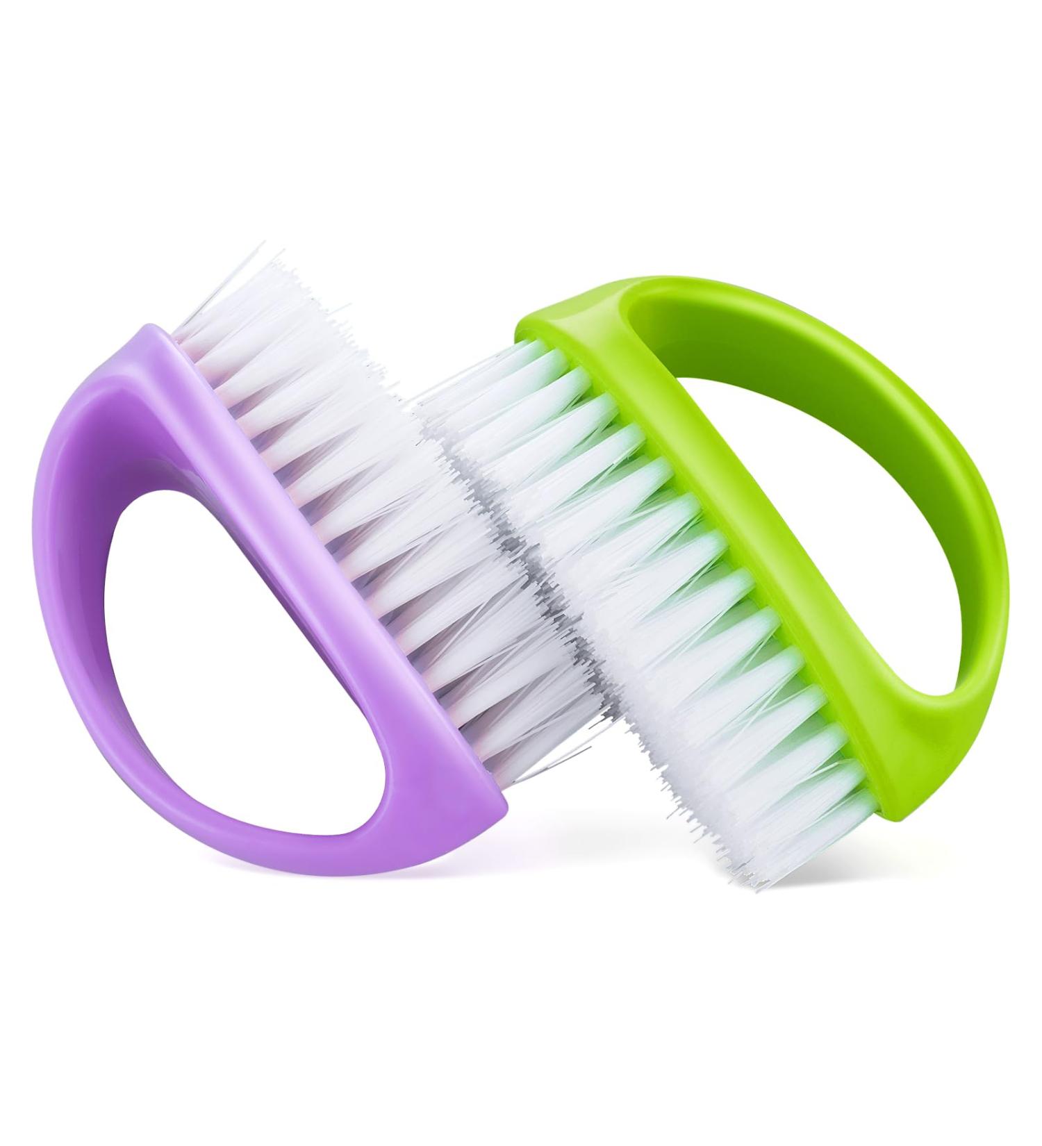 Amaxiu Hand Nail Brushes 2pcs Grip Clean Heavy Duty Nail Brushes for Cleaning Fingernails Nylon Firm Stiff Bristles Deep Clean Scrubber for Mechanics Gardeners Hand Under Nails Toes(Green Purple) - Buy Online on GoSupps.com
