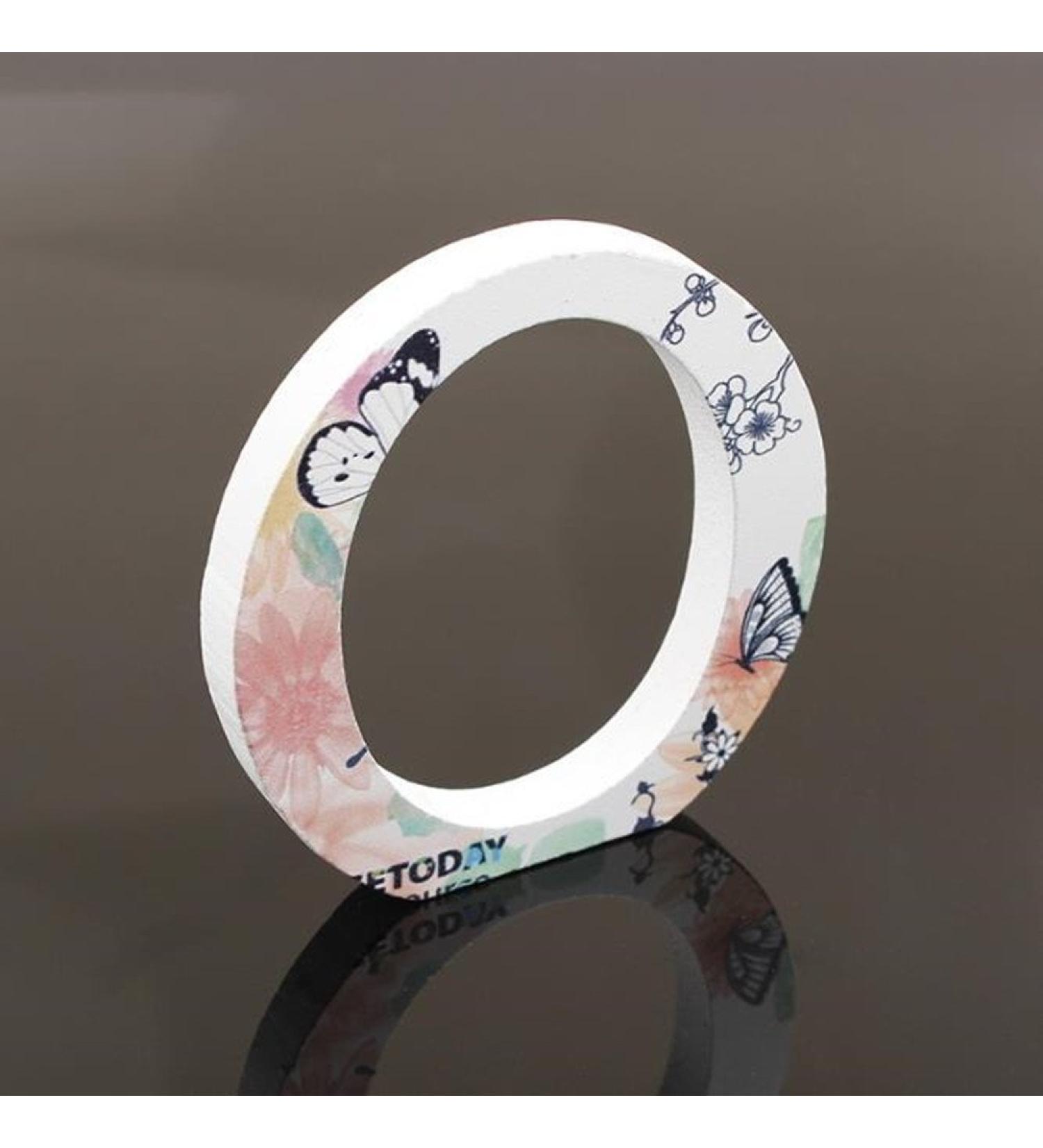 GSPIRIT Flower Painting Decorative Studies Letters 26 Marquee Alphabet Letters Diy Words Sign for Children Baby Name Bedroom Wedding Birthday Party Home Decor (O)